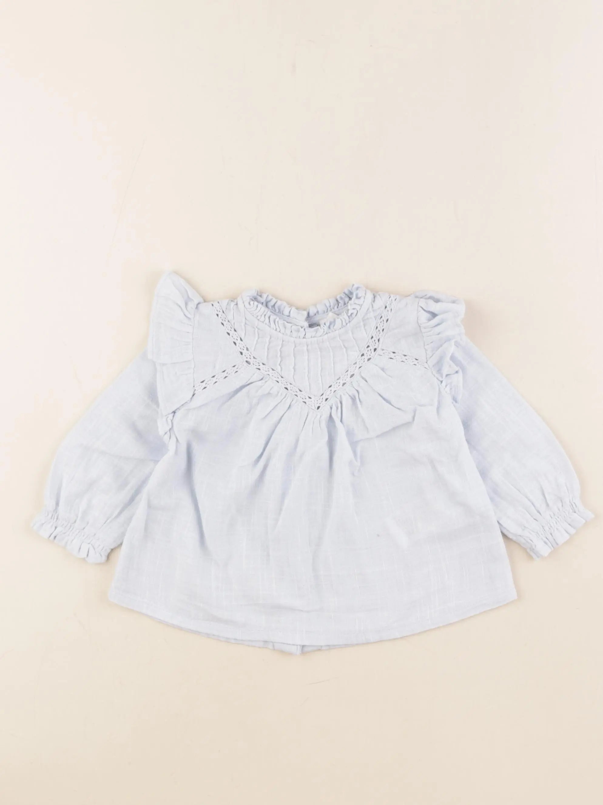 Vertbaudet - blouse bleu - 6 mois