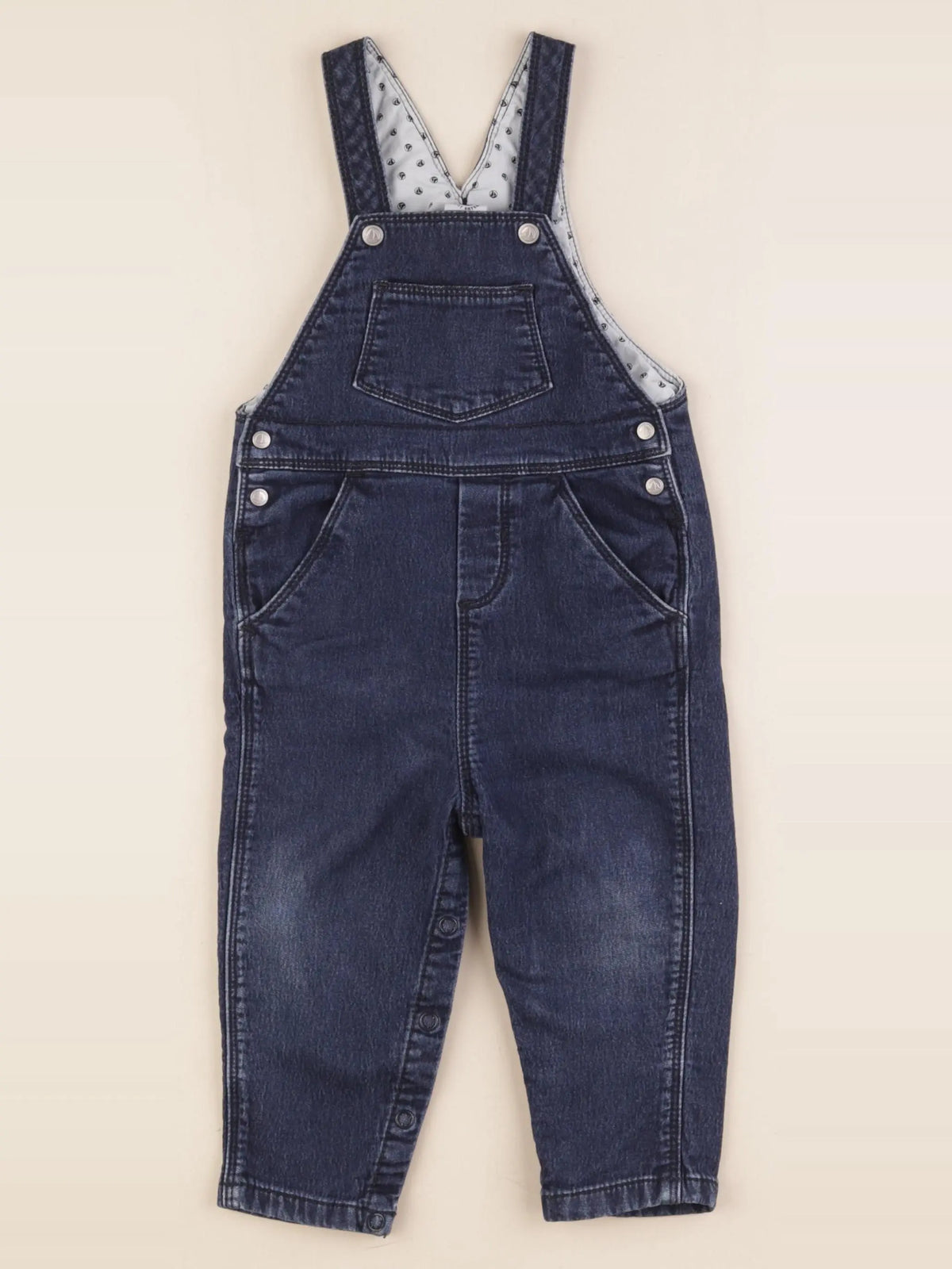 Petit Bateau - salopette bleu - 18 mois
