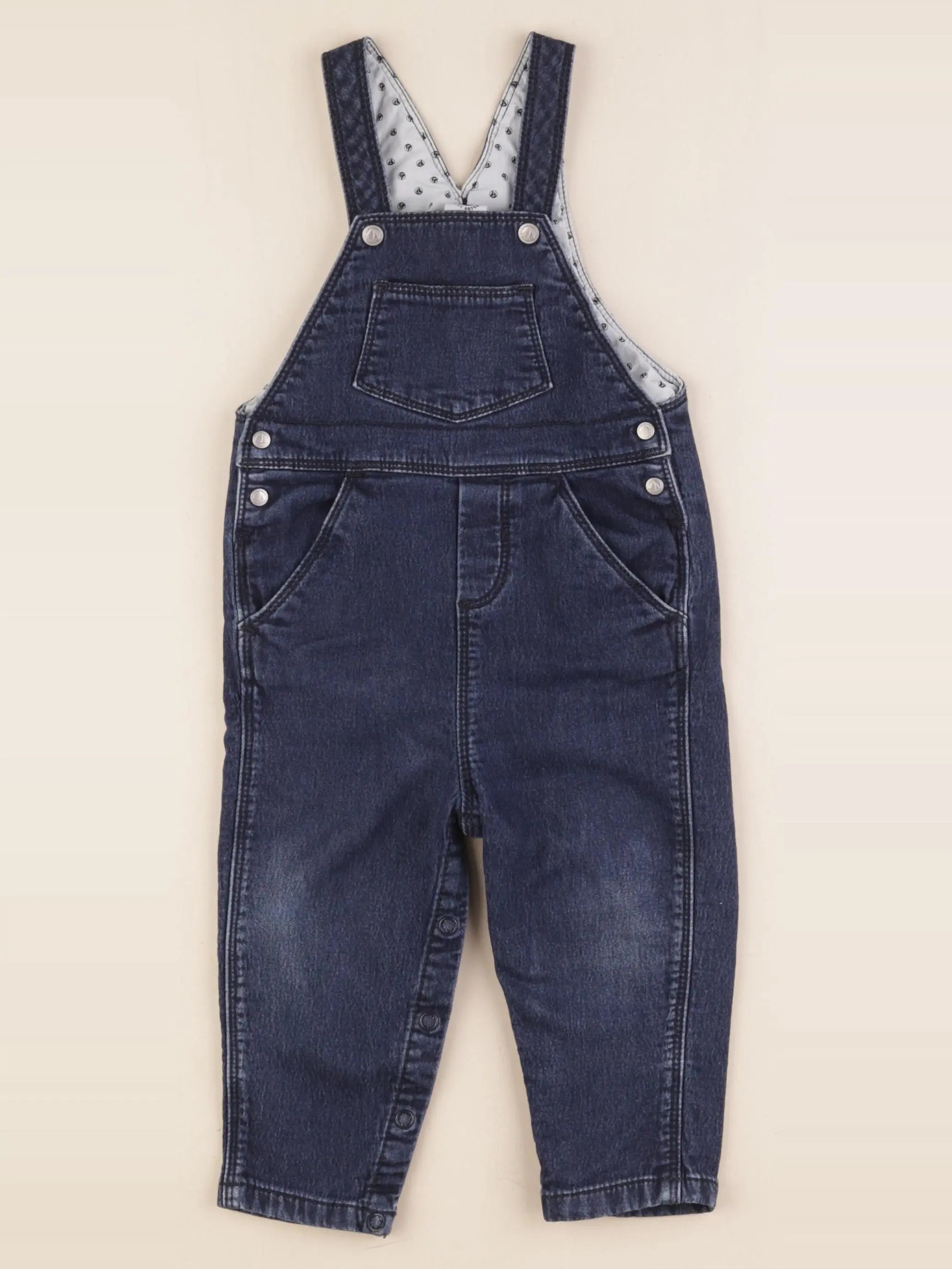 Petit Bateau - salopette bleu - 18 mois