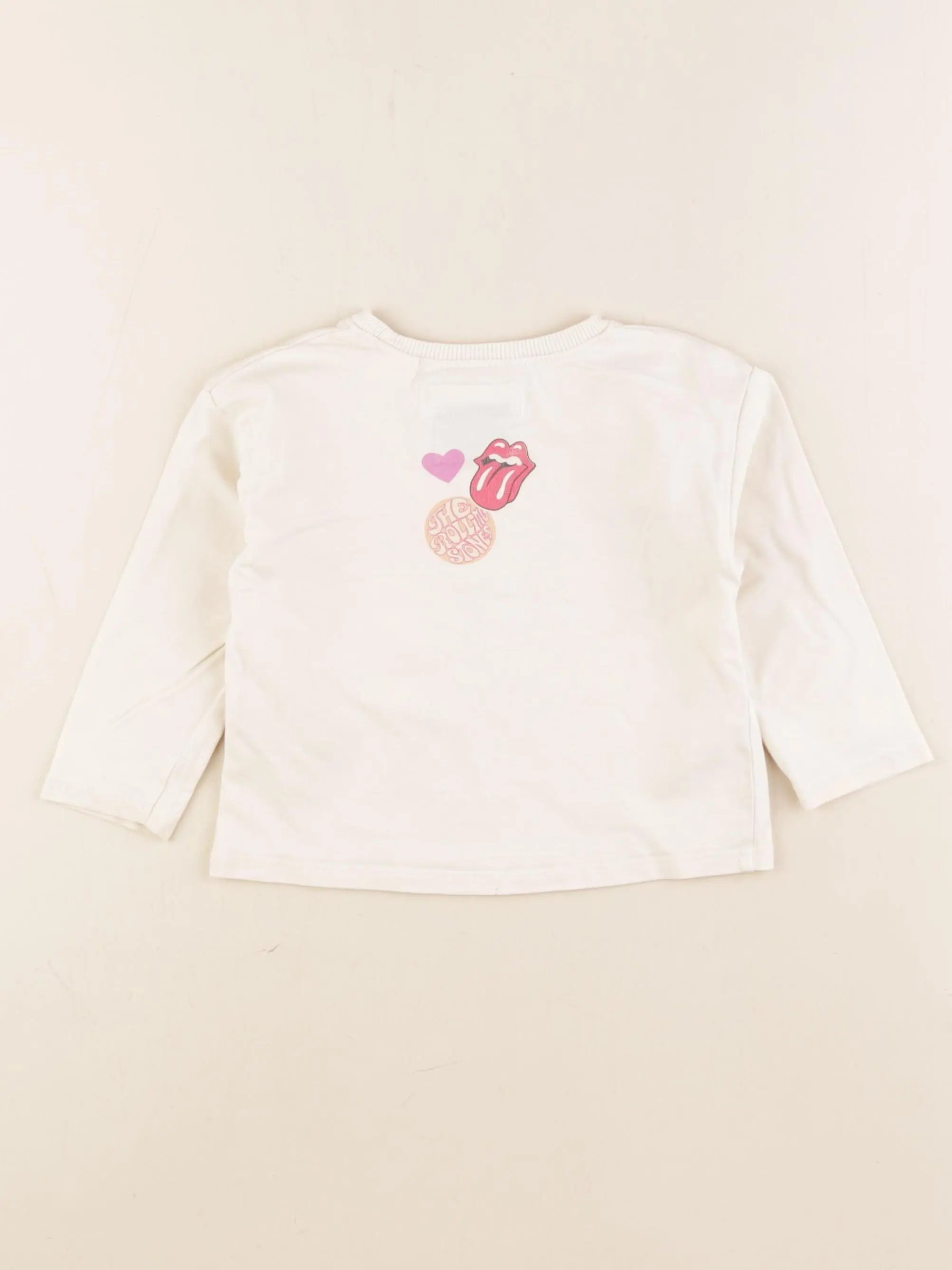 Zara - tee-shirt imprimé au dos beige, rose - 18 mois