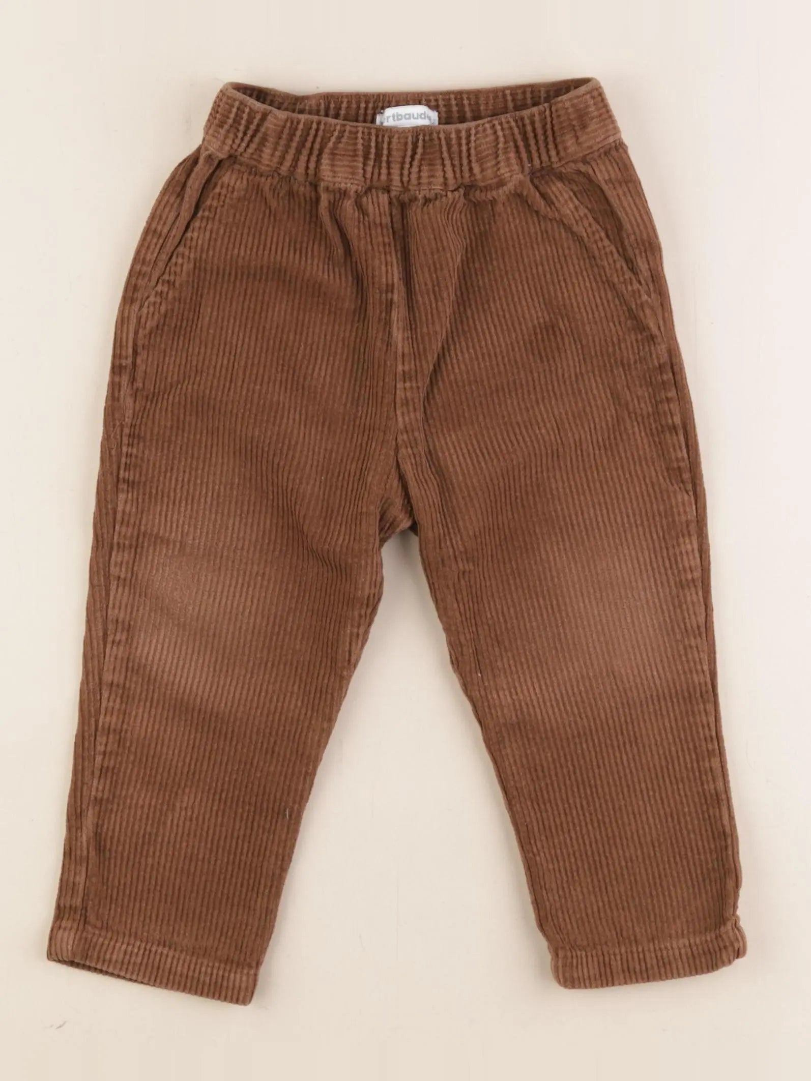 Vertbaudet - pantalon marron - 18 mois