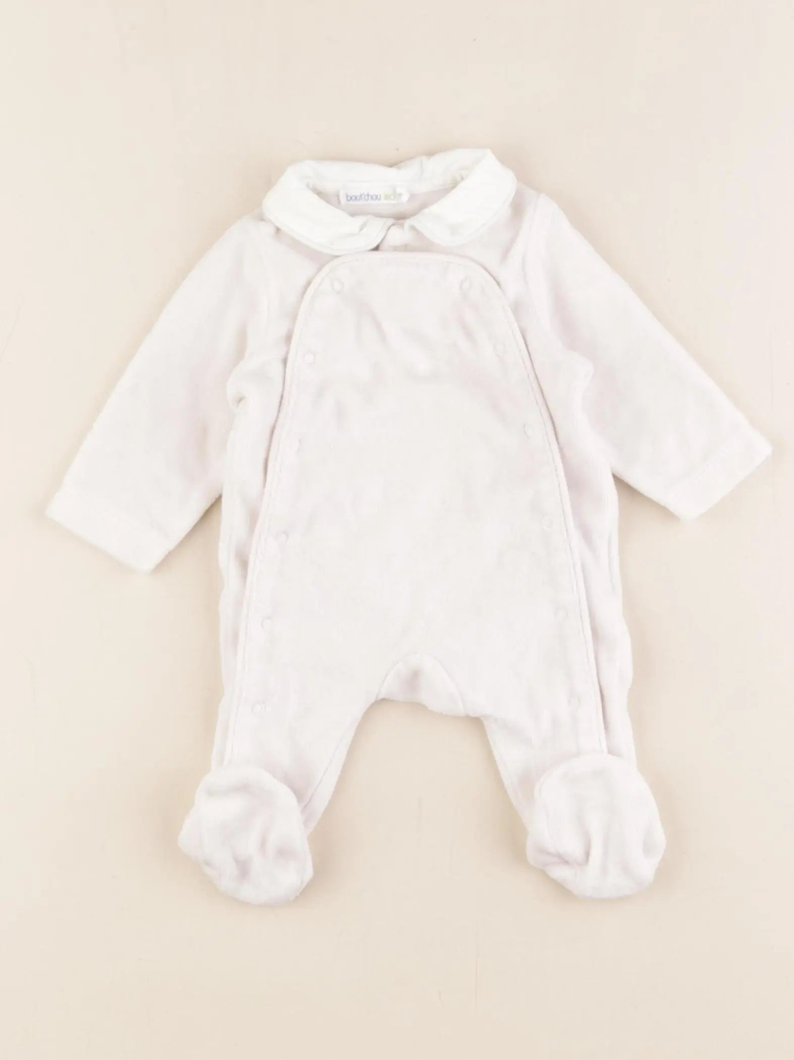 Boutchou - pyjama velours rose - 0 mois