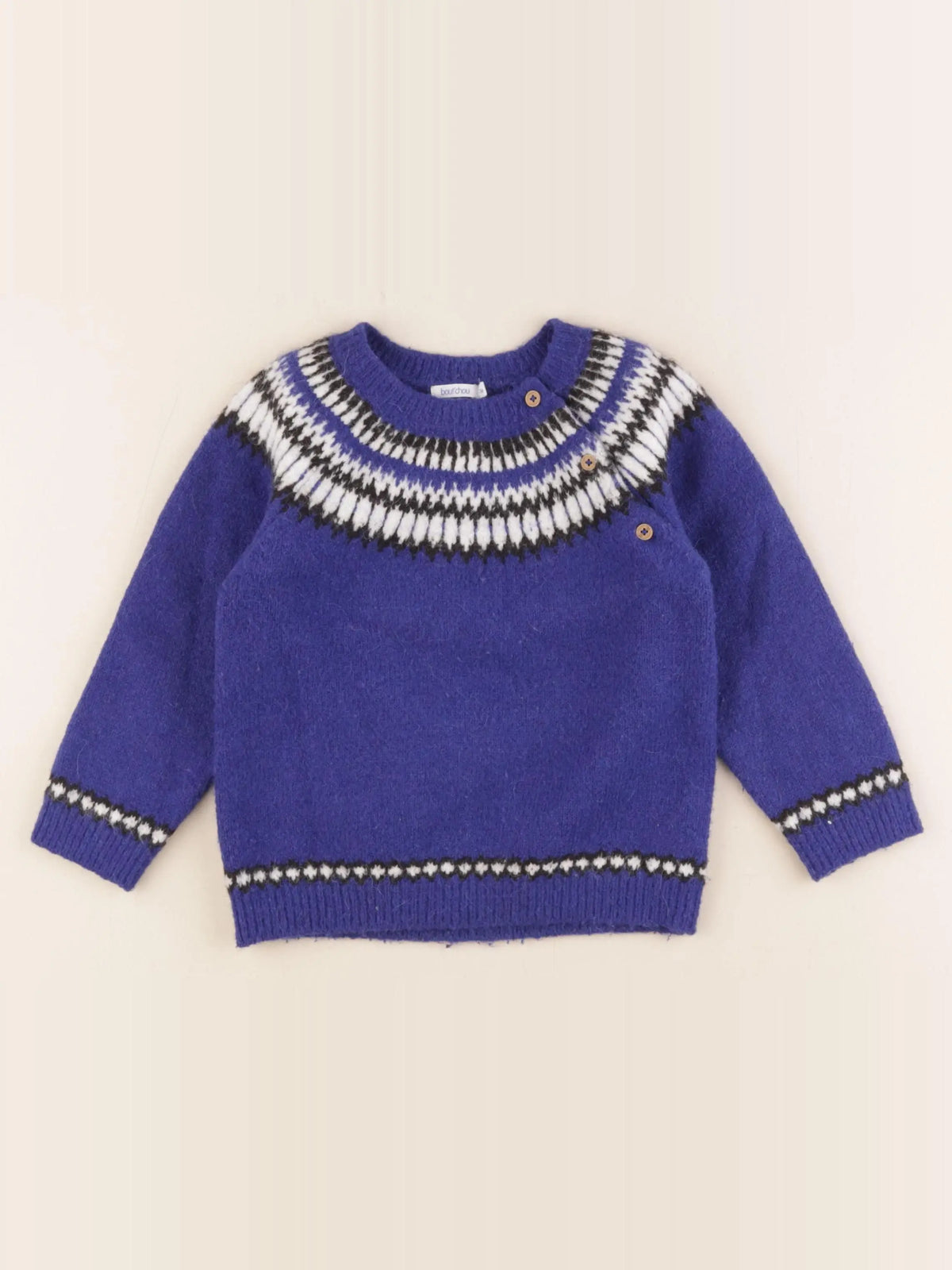 Boutchou - pull bleu - 36 mois