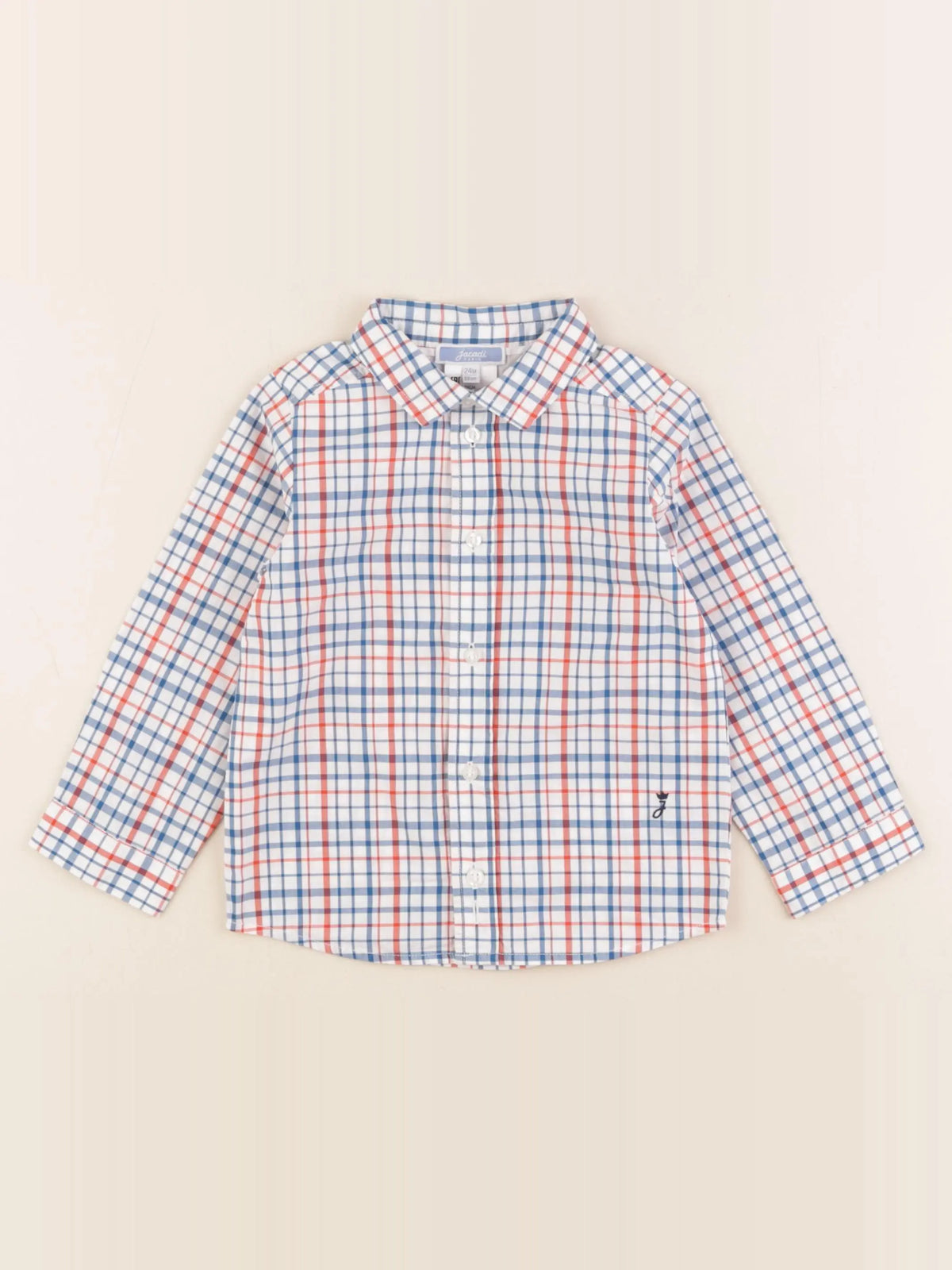 Jacadi - chemise blanc, bleu - 24 mois