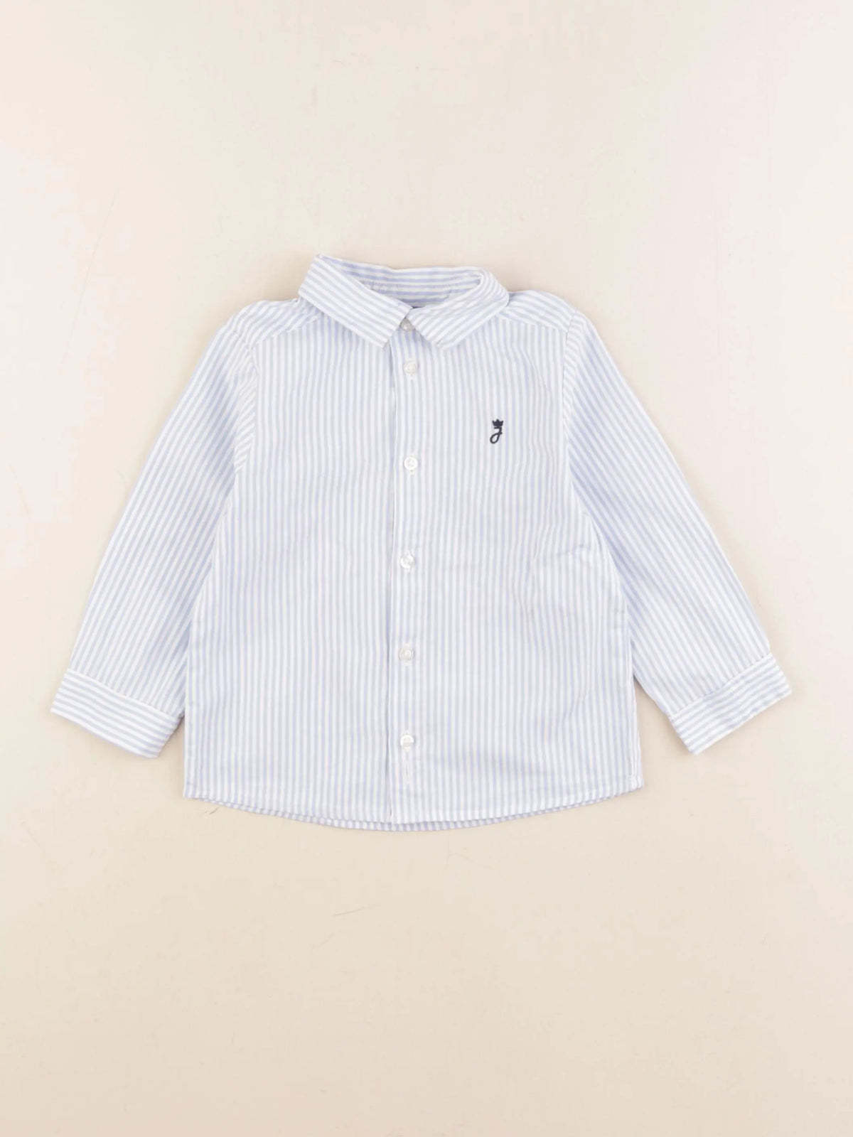 Jacadi - chemise blanc, bleu - 24 mois