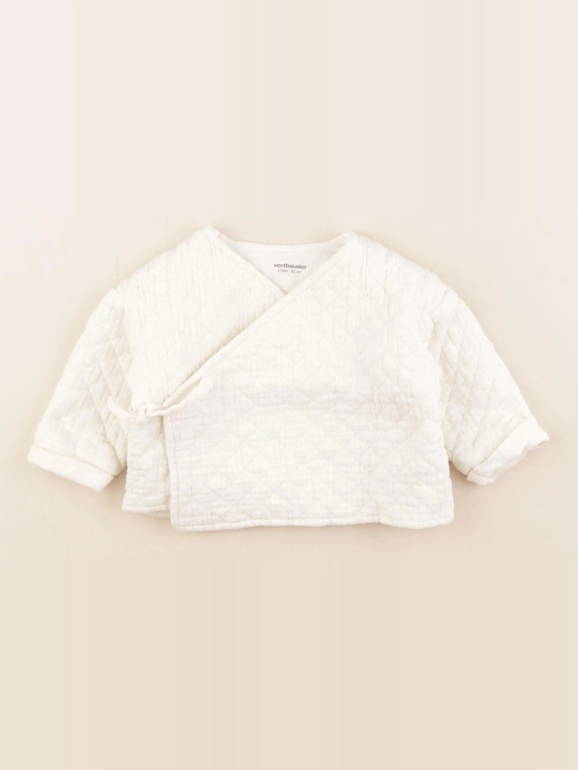 Vertbaudet - veste blanc - 3 mois