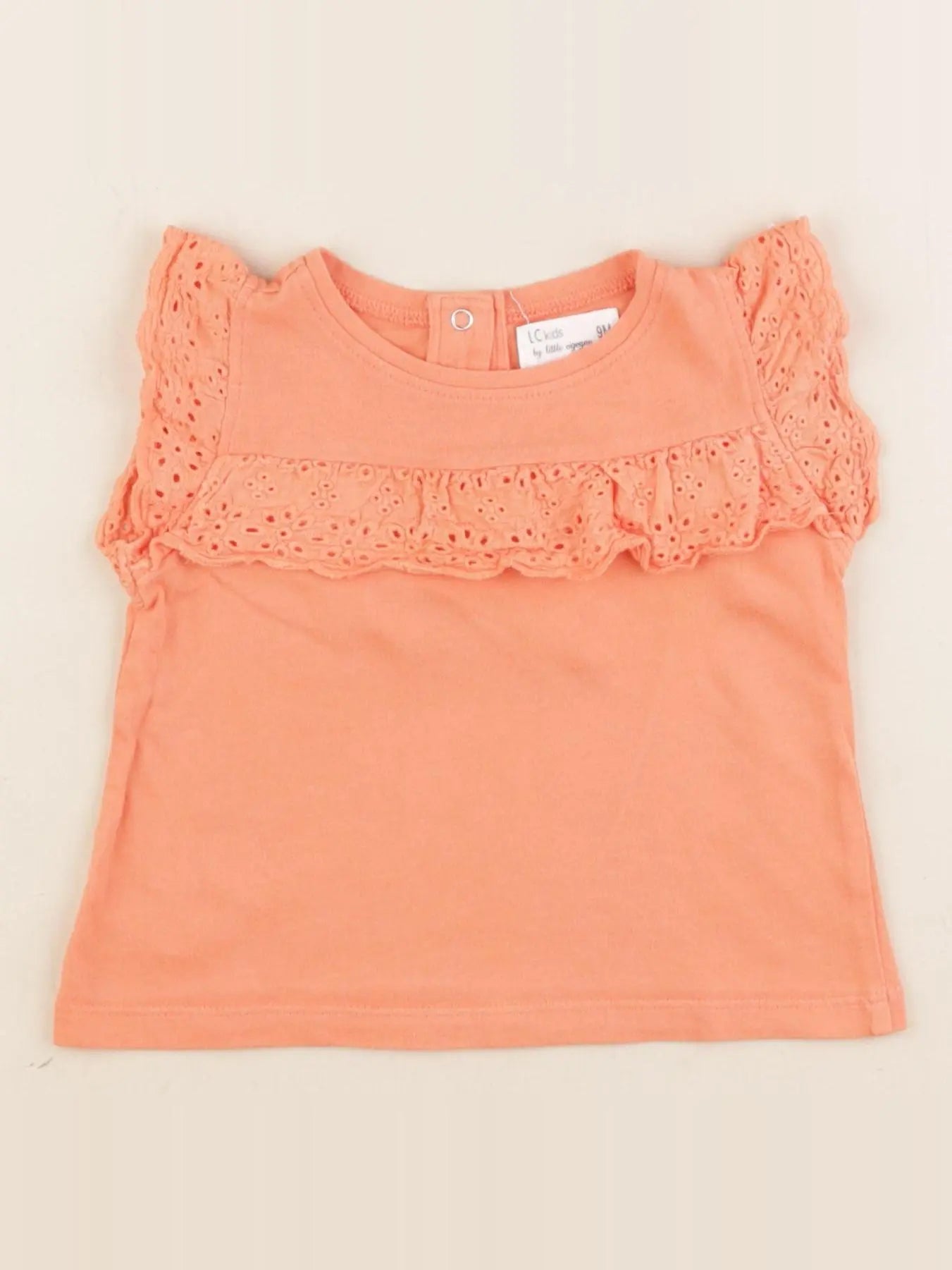 Little Cigogne - tee-shirt orange - 9 mois