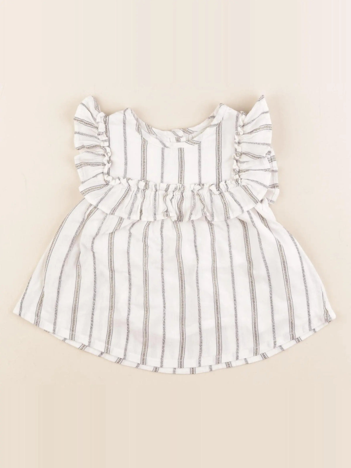 Tape à l'oeil - blouse blanc, gris - 12 mois