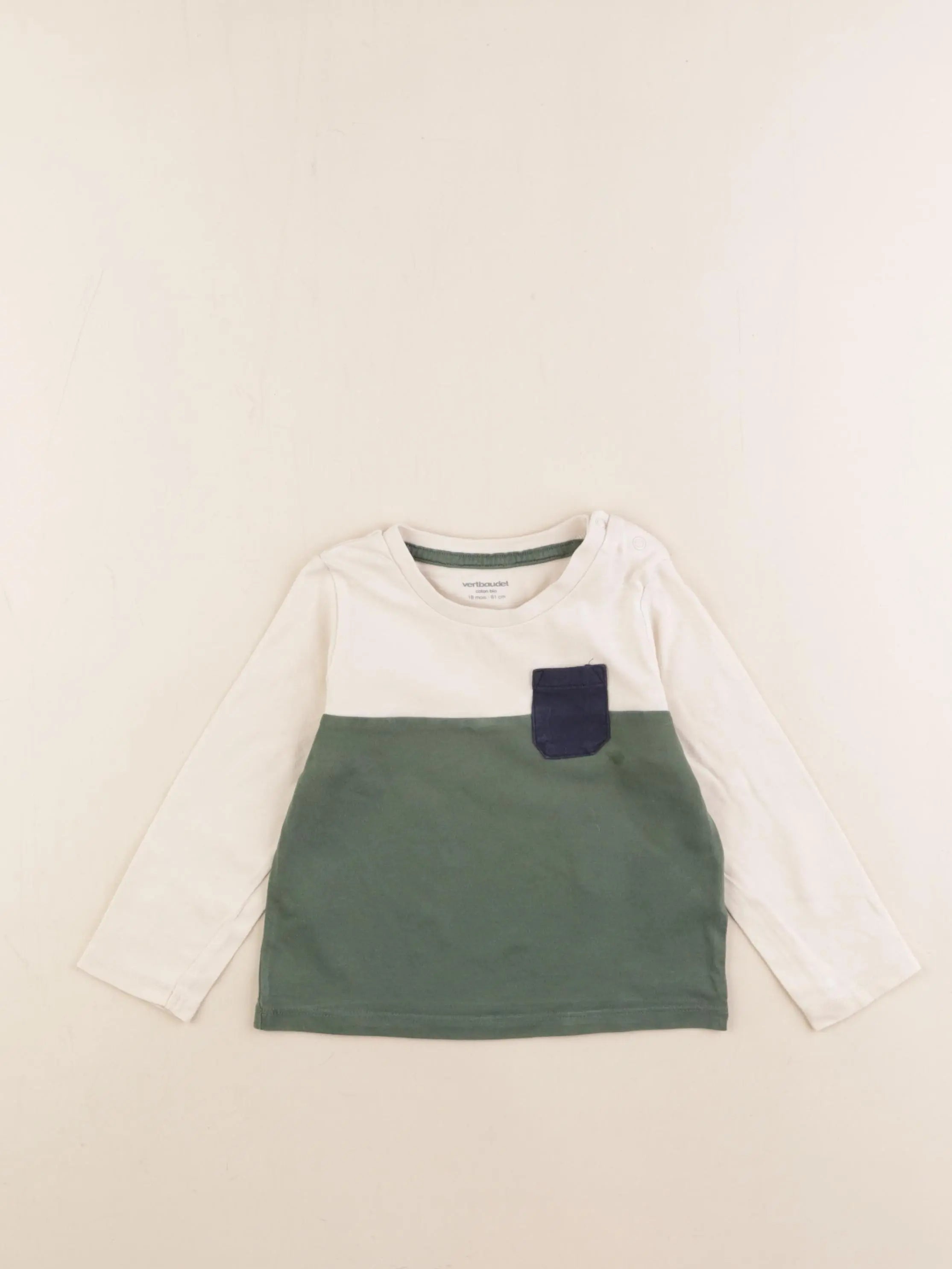 Vertbaudet - tee-shirt vert - 18 mois