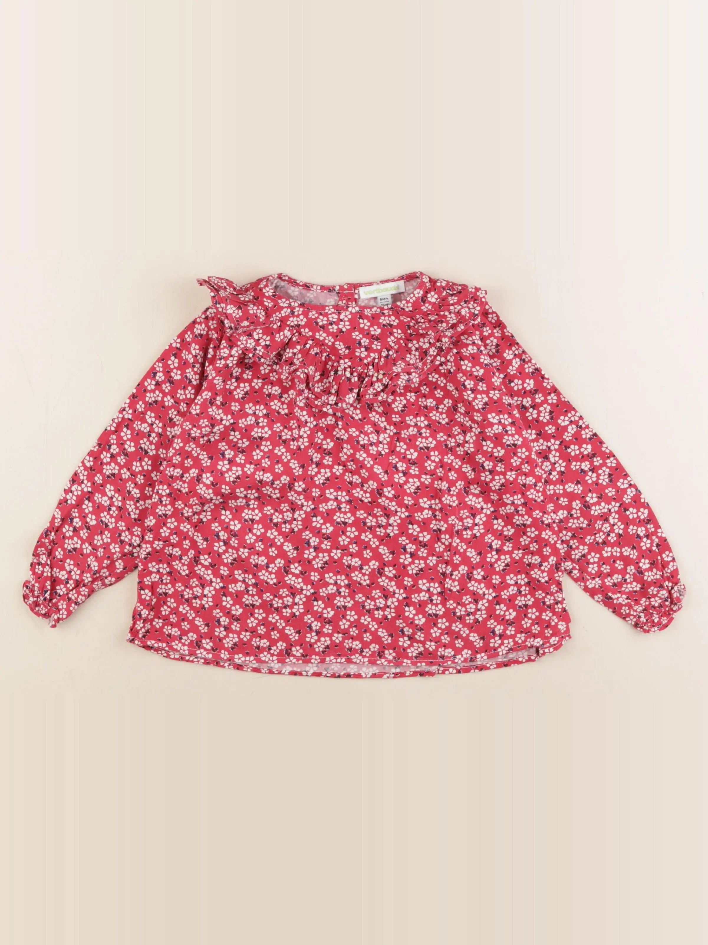Vertbaudet - blouse rouge - 3 ans