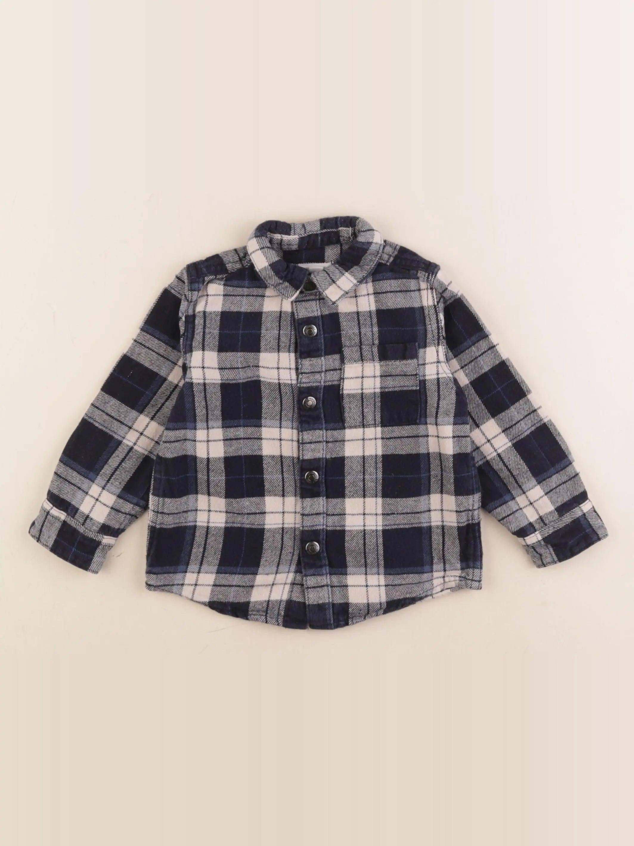 Vertbaudet - chemise bleu - 2 ans