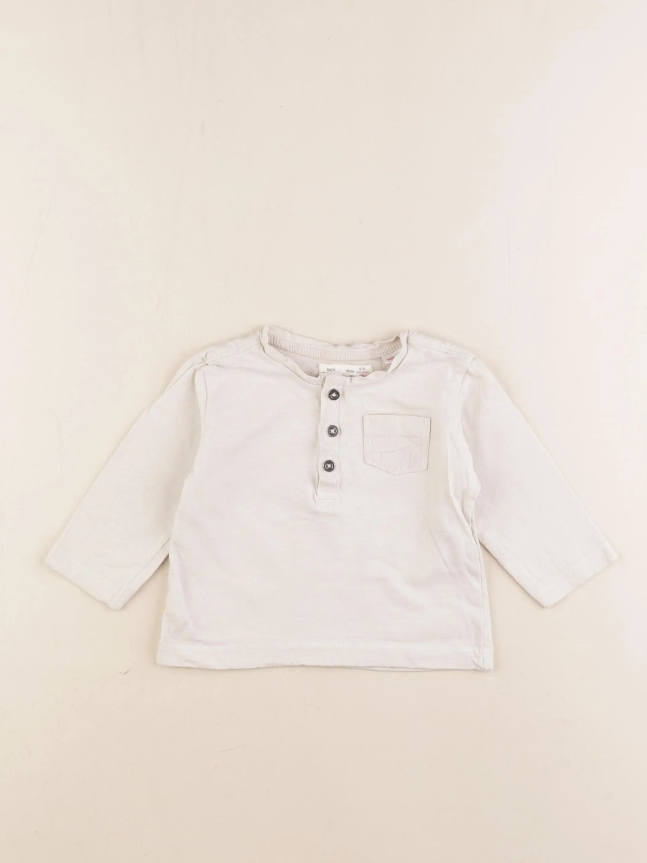Zara - tee-shirt blanc - 3/6 mois