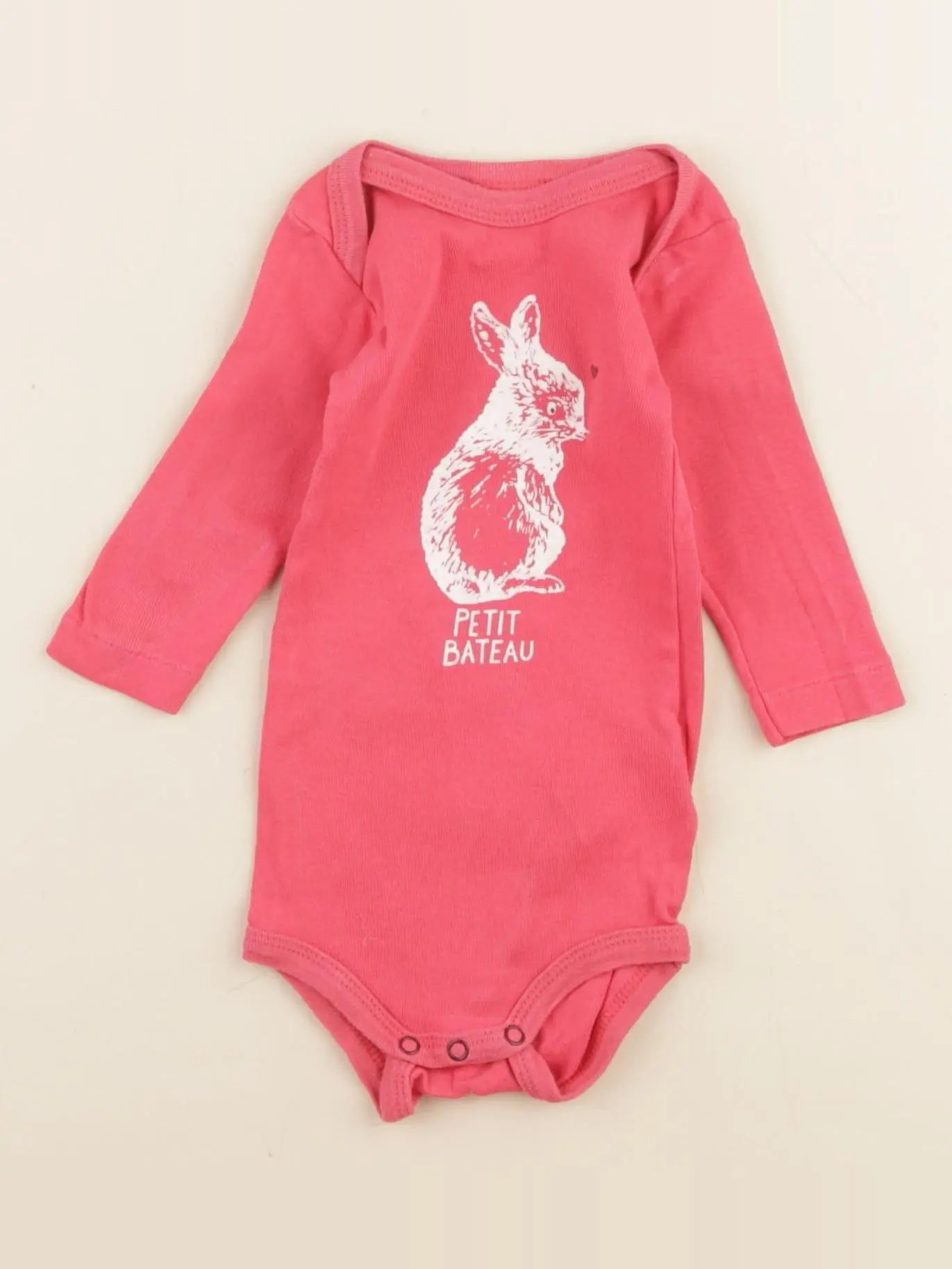 Petit Bateau - body rose - 3 mois