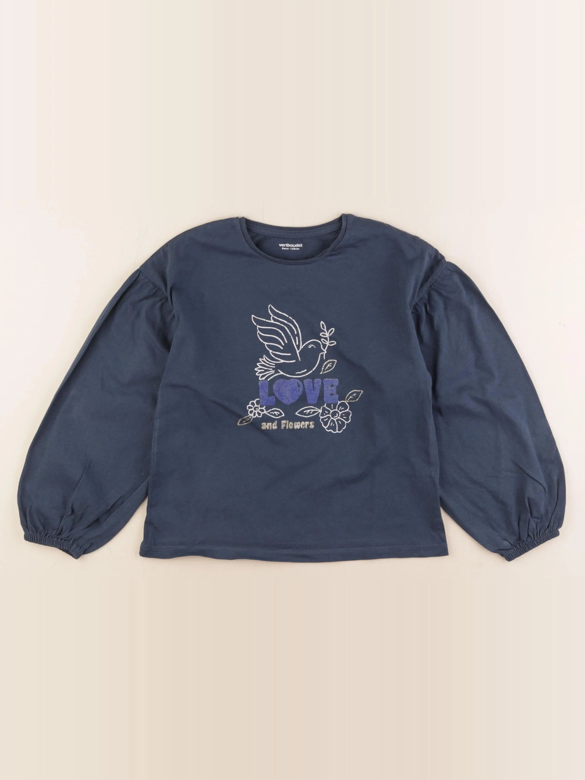 Vertbaudet - tee-shirt bleu - 8 ans