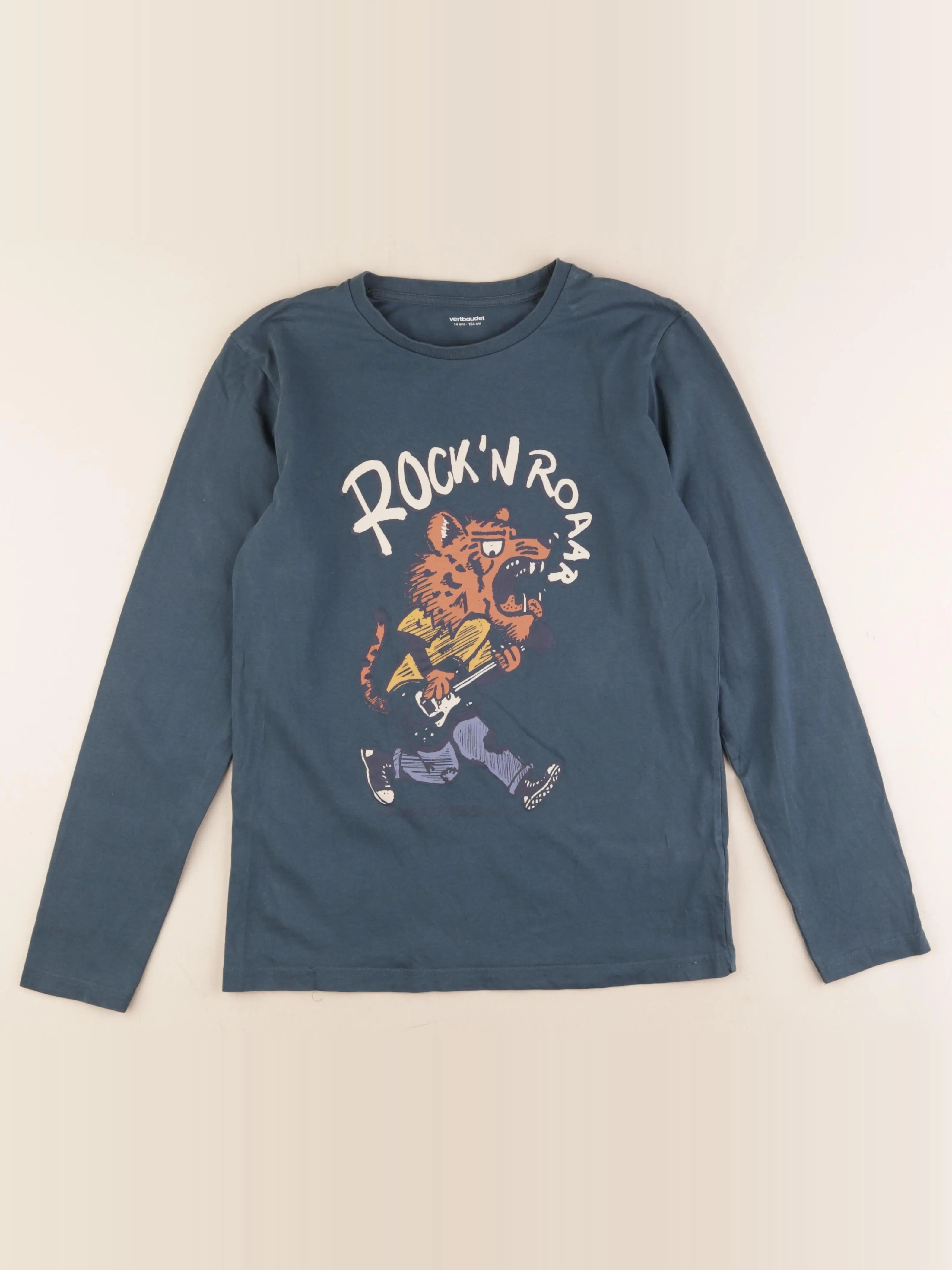 Vertbaudet - tee-shirt vert - 14 ans