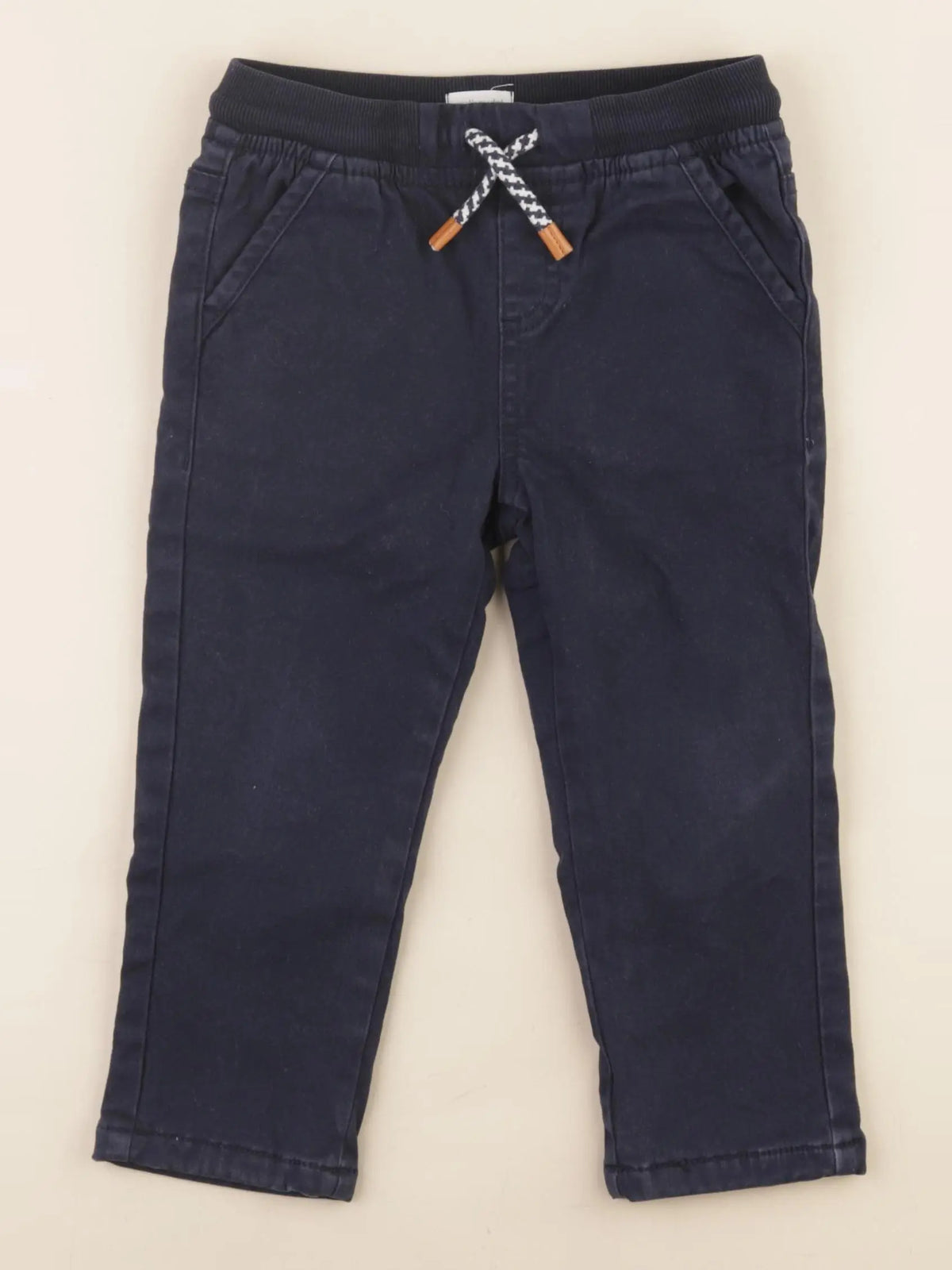 Vertbaudet - pantalon doublé bleu - 36 mois