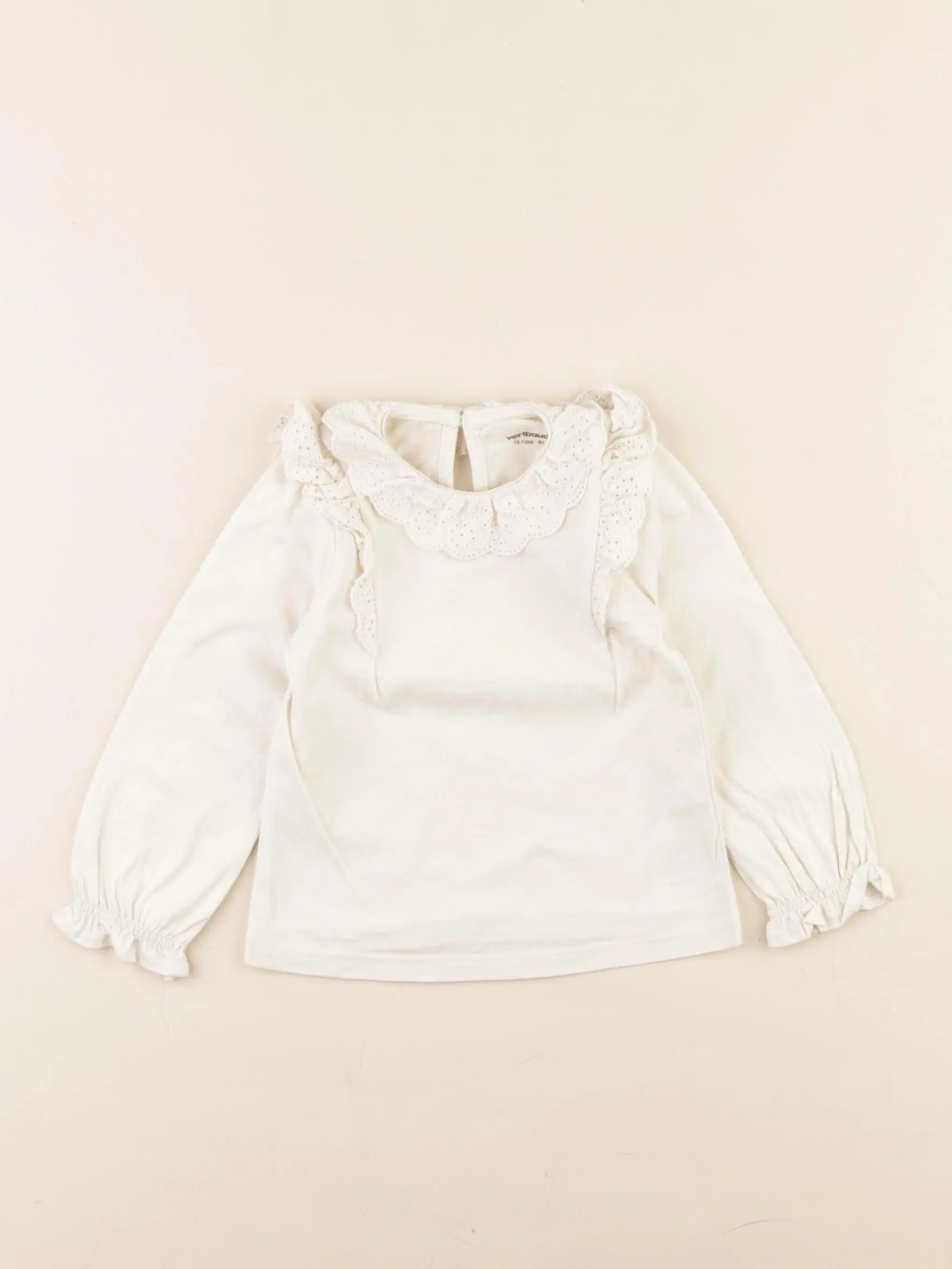 Vertbaudet - tee-shirt beige - 18 mois
