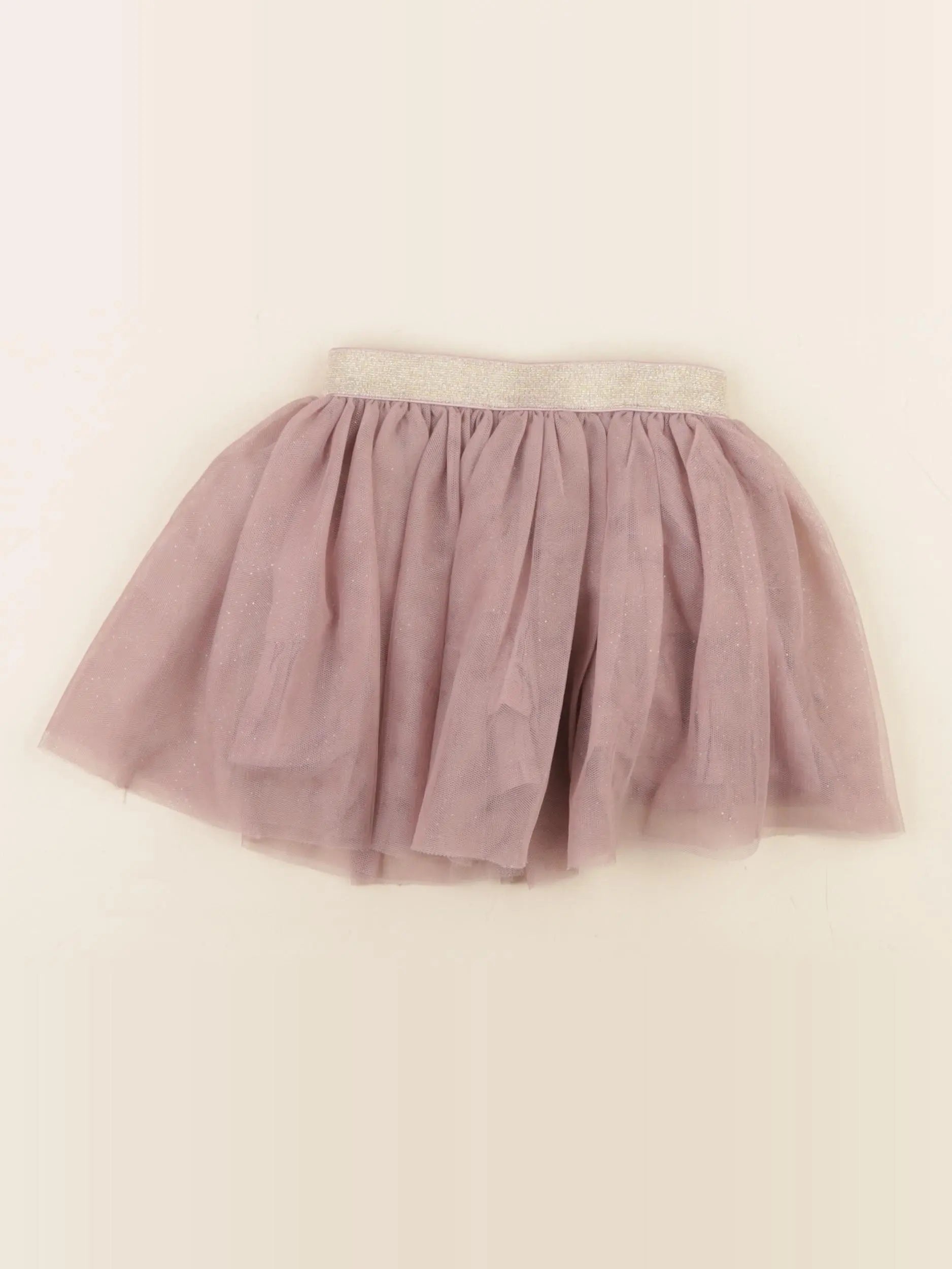 Vertbaudet - jupe rose, argent - 18 mois
