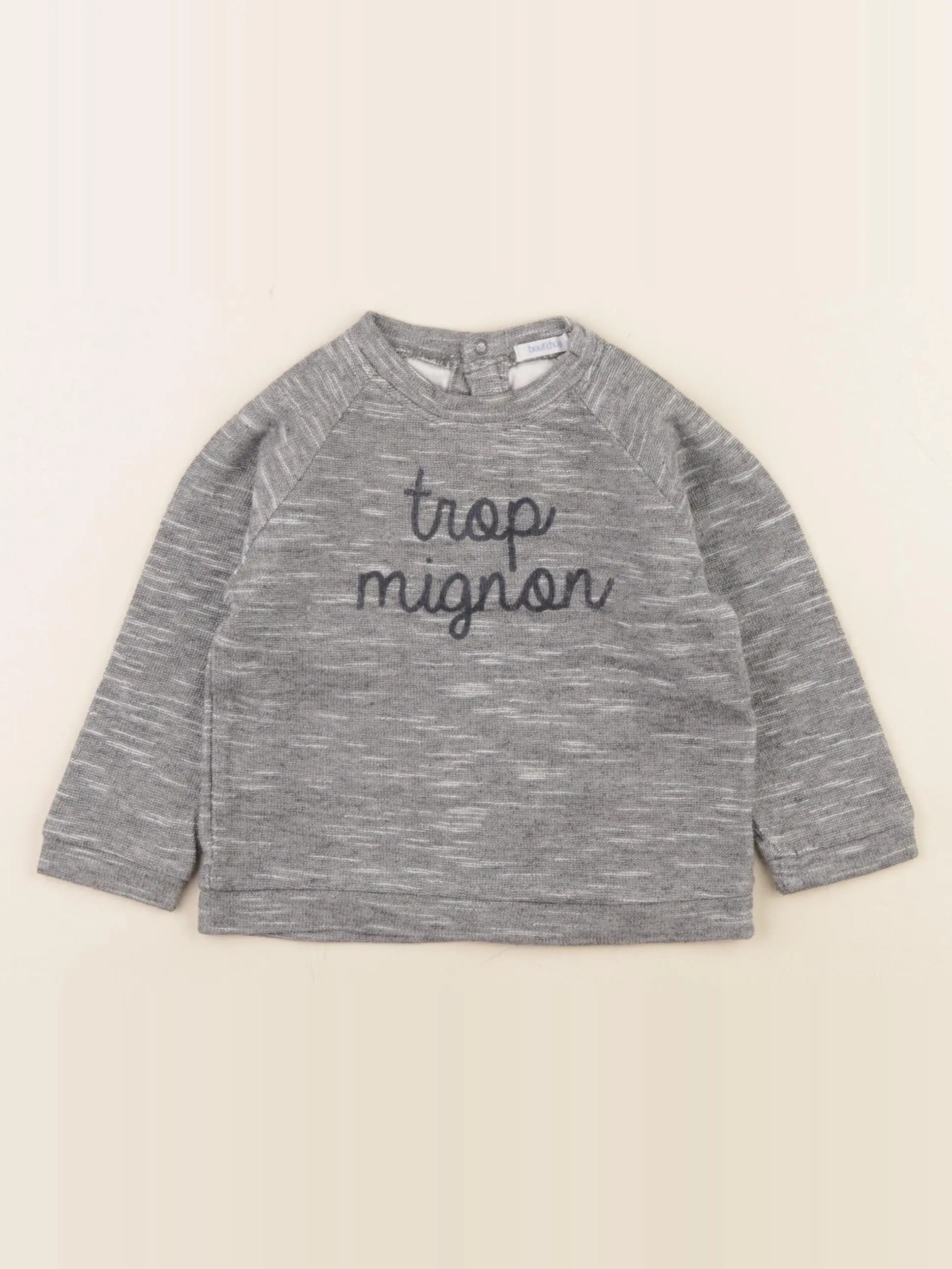 Boutchou - sweat gris - 18 mois
