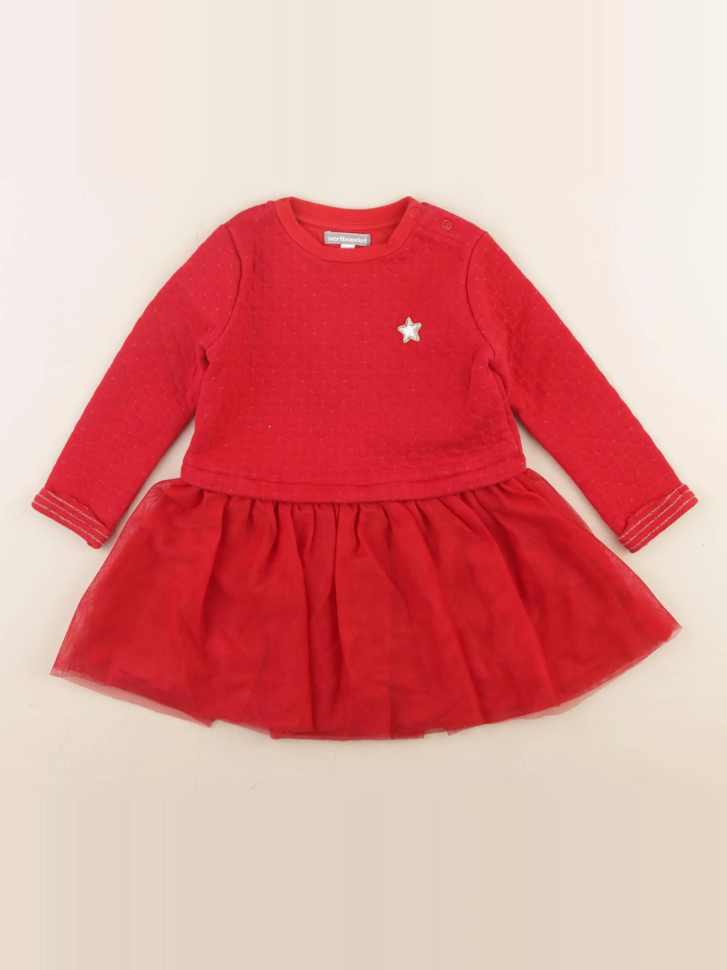 Vertbaudet - robe rouge - 2 ans