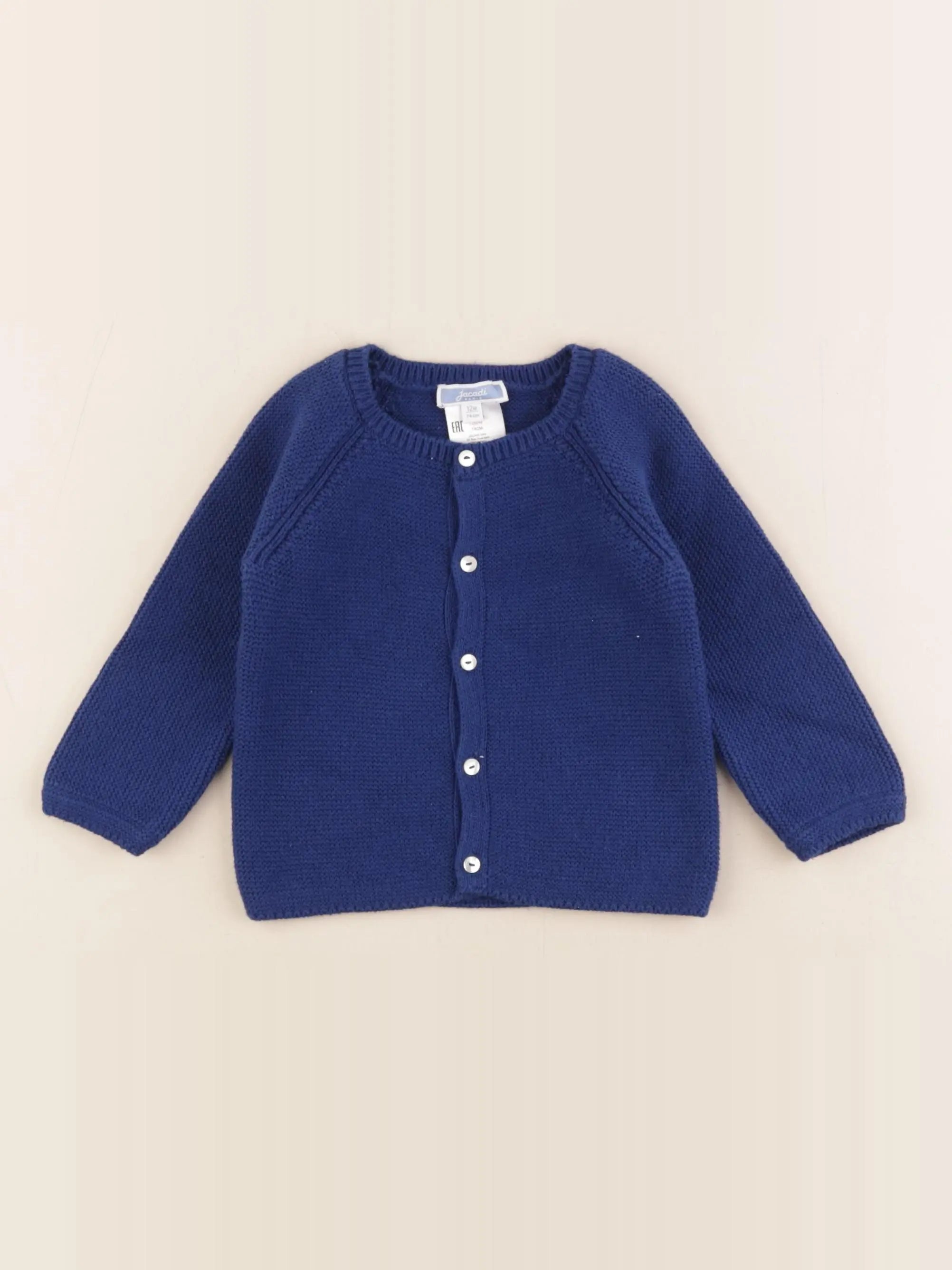 Jacadi - gilet bleu - 12 mois
