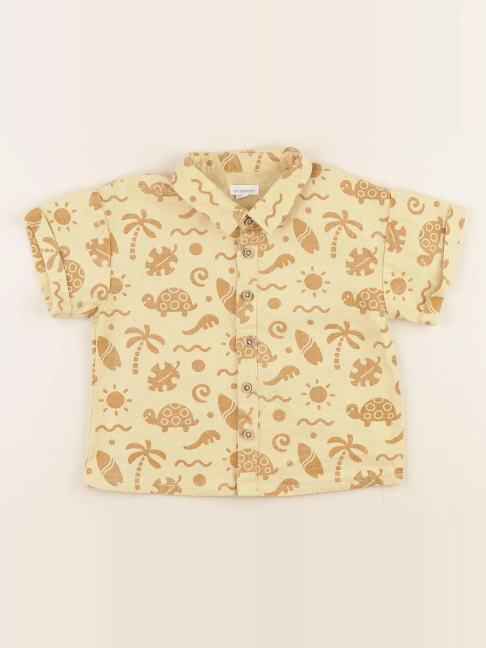 Vertbaudet - chemise jaune - 24 mois