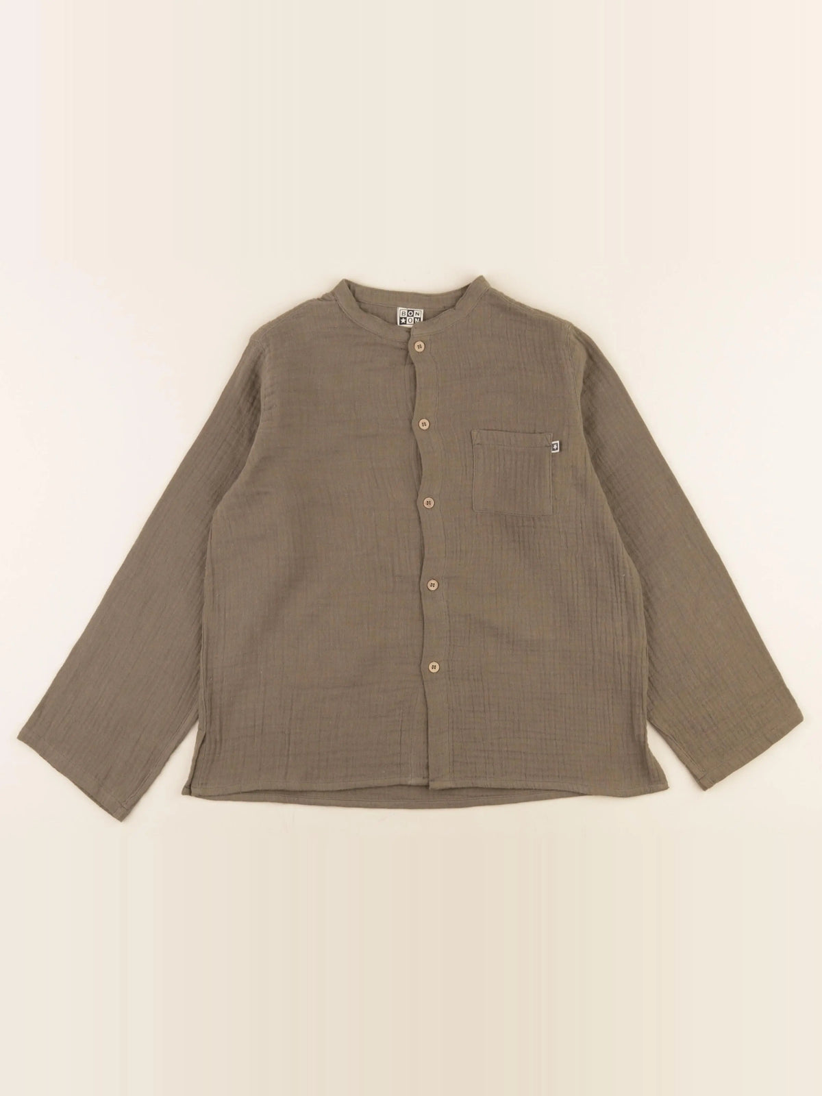 Bonton - chemise marron - 8 ans