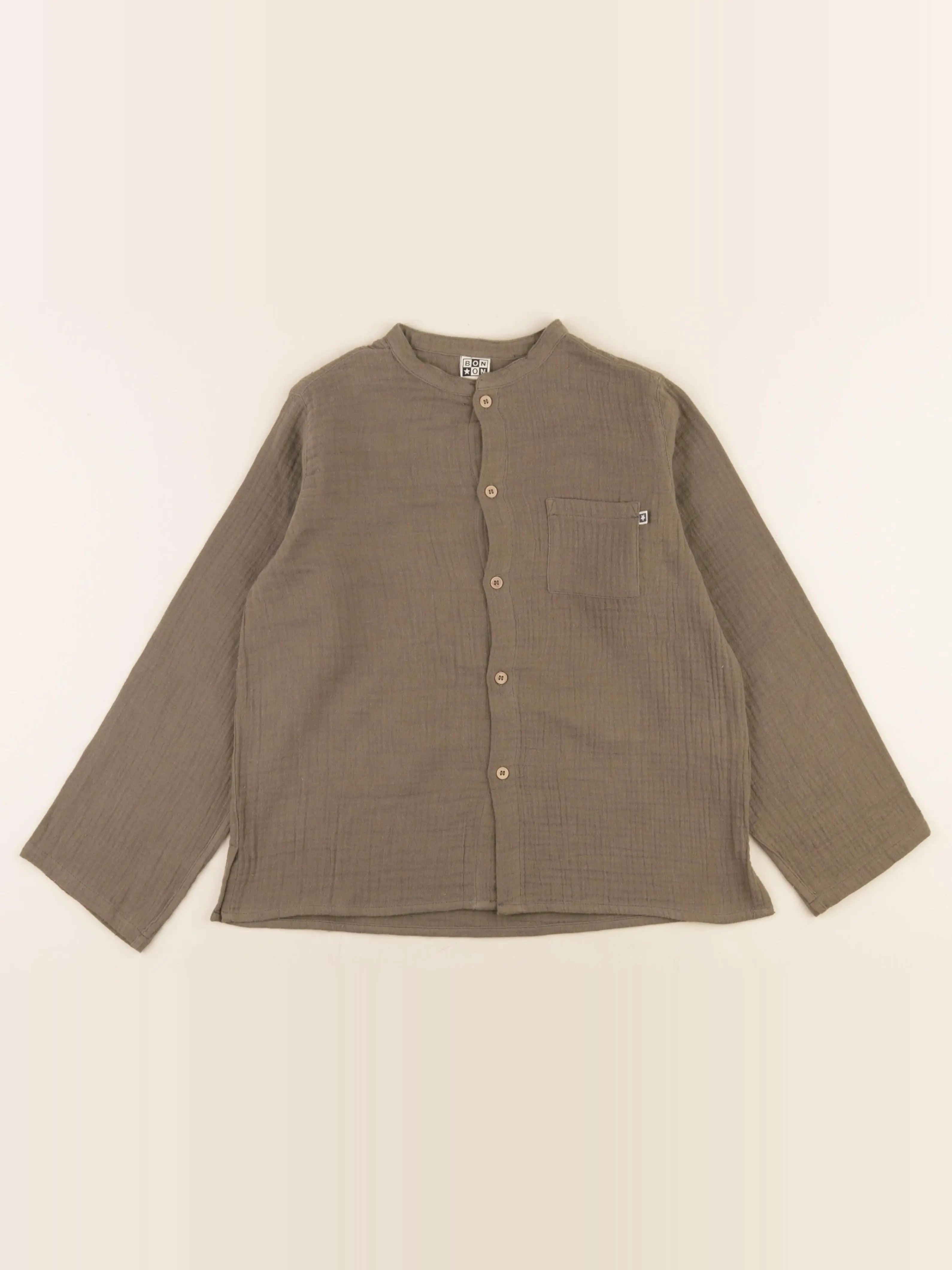 Bonton - chemise marron - 8 ans
