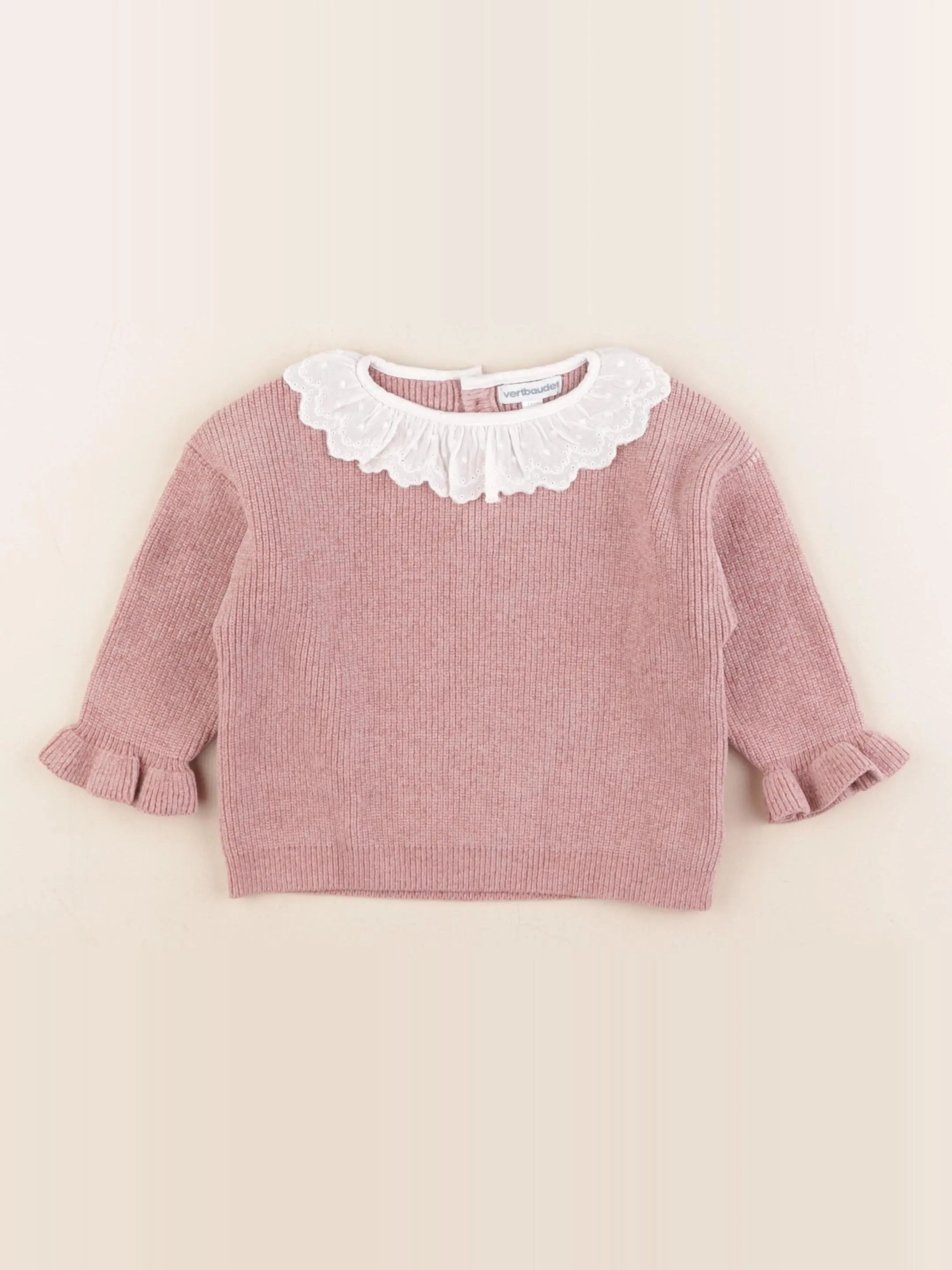 Vertbaudet - pull rose - 12 mois