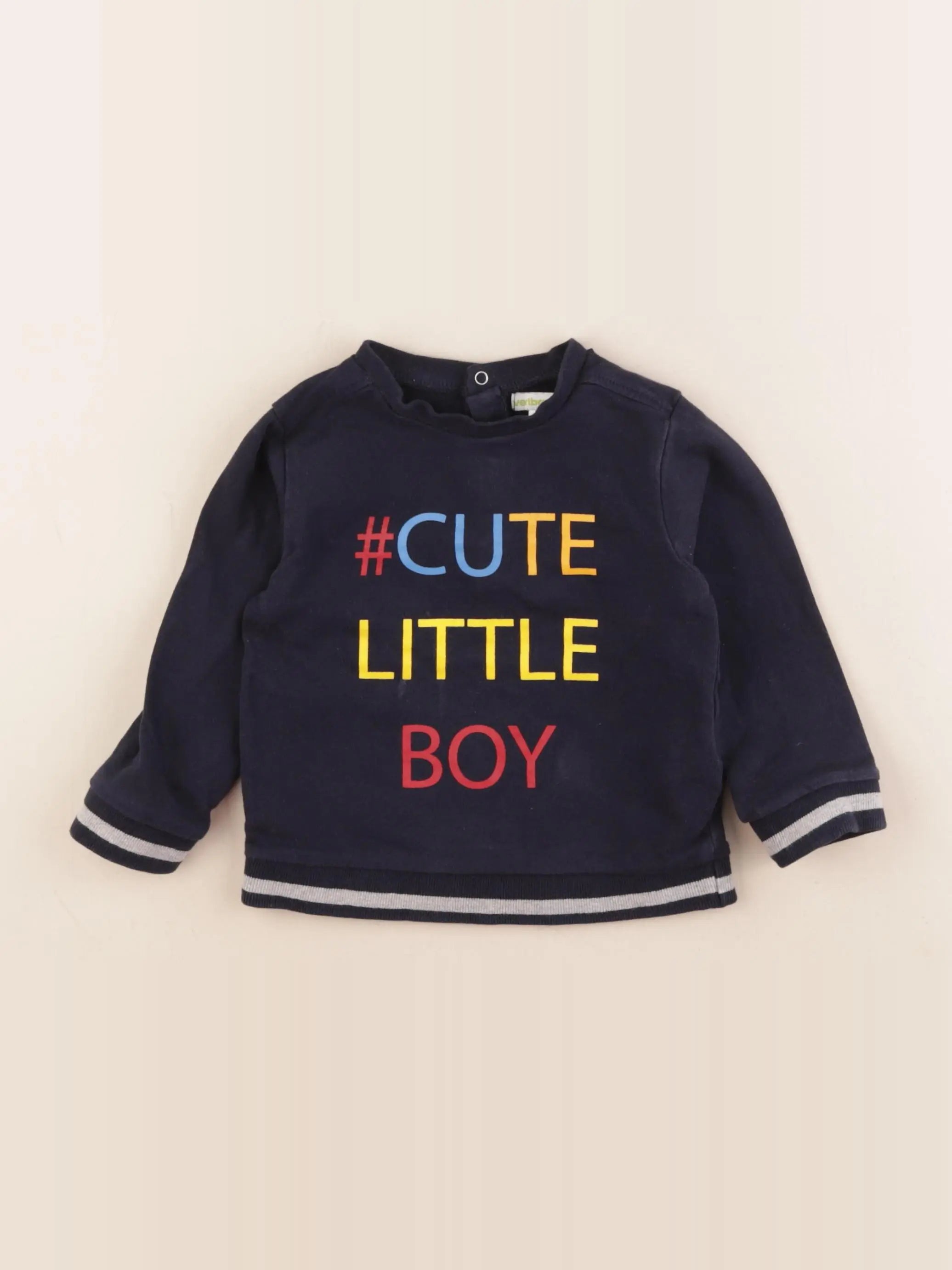 Vertbaudet - sweat bleu - 18 mois