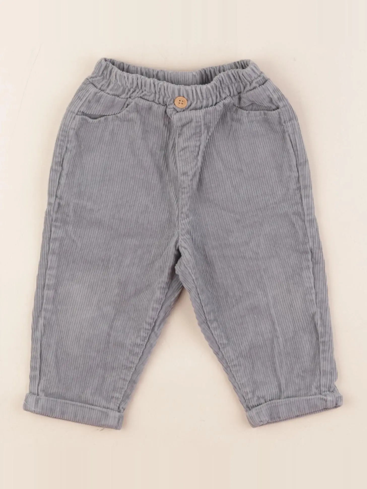 Vertbaudet - pantalon gris - 6/9 mois