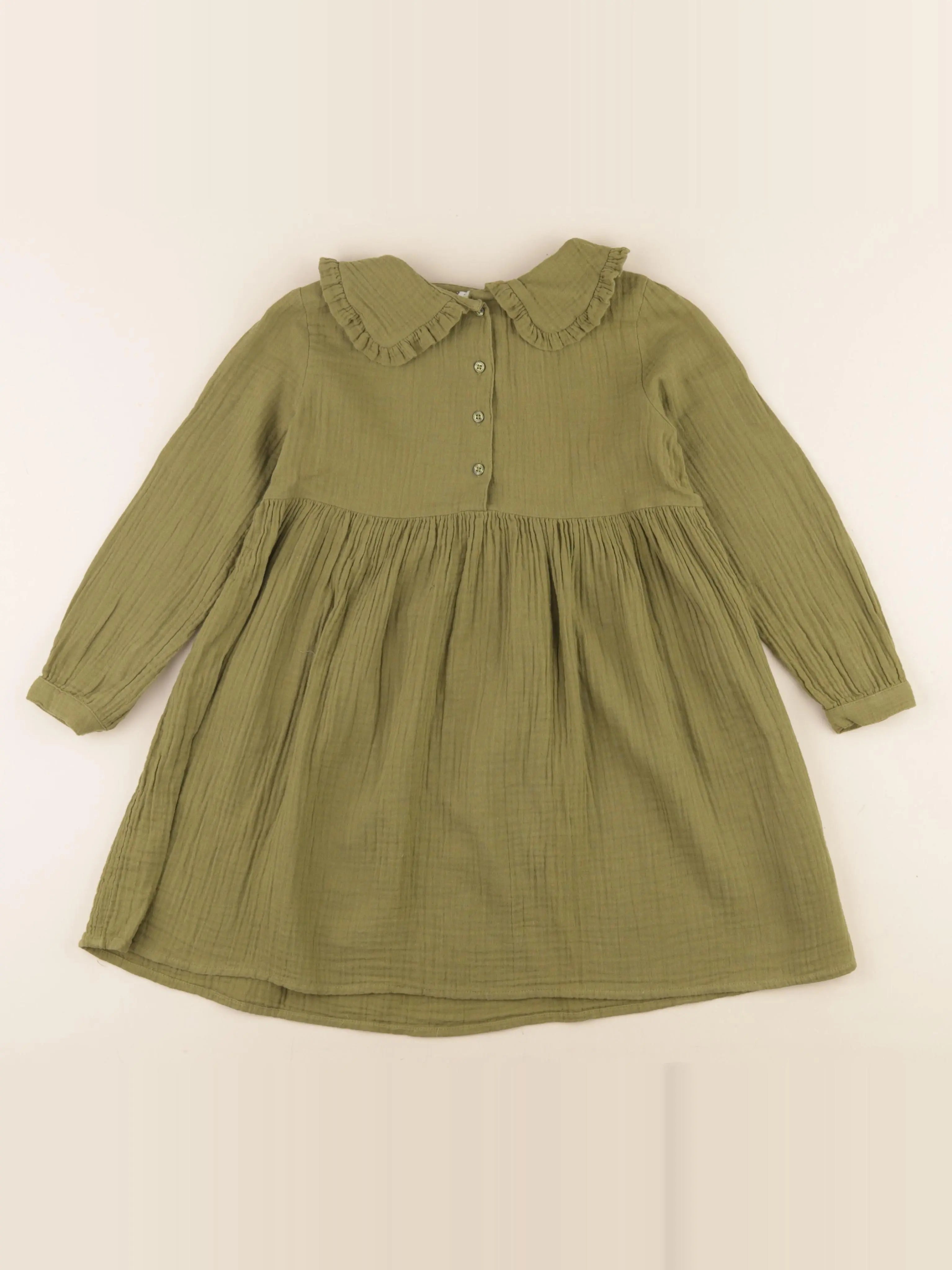 Vertbaudet - robe vert - 6 ans