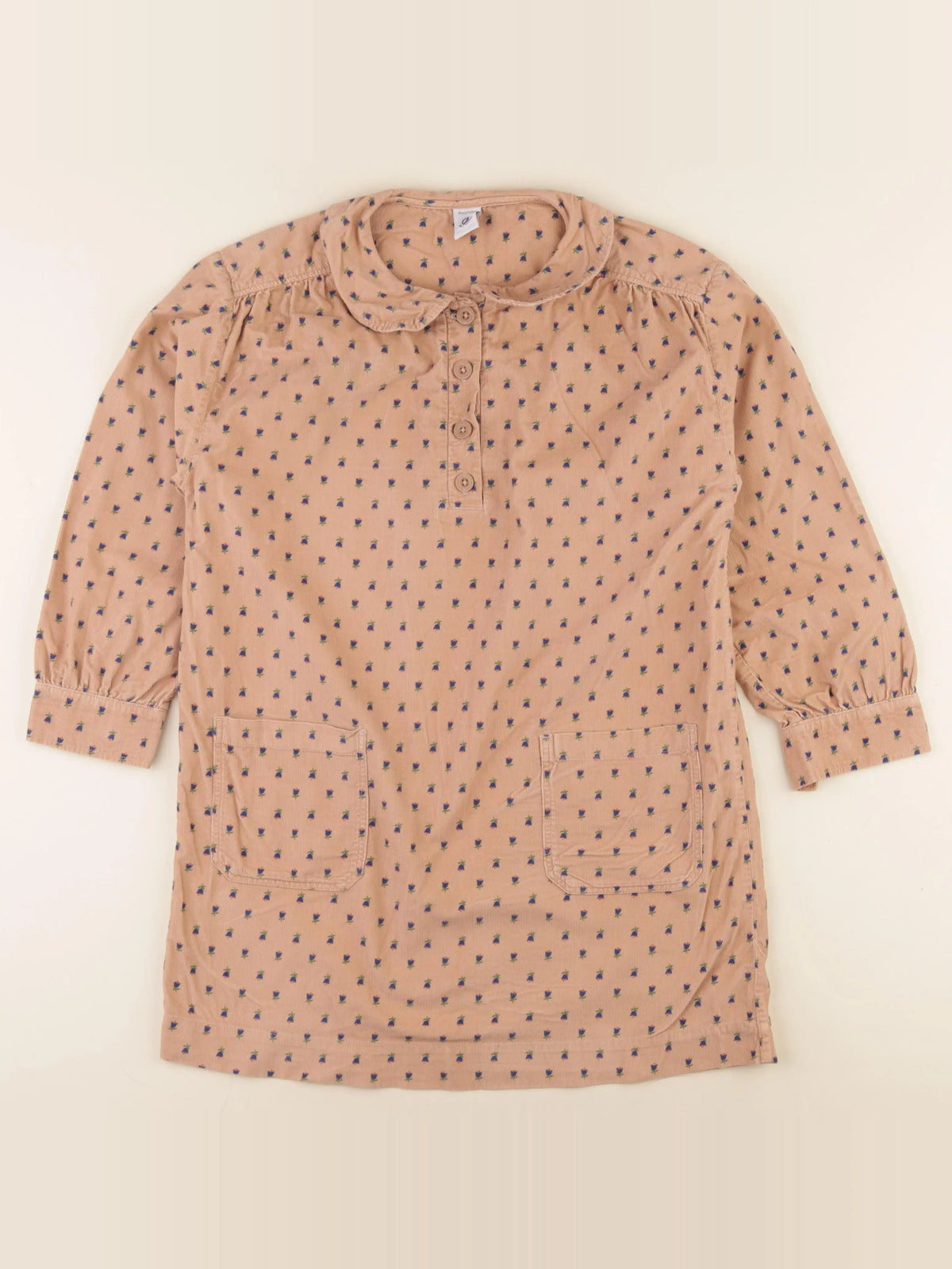 Petit Bateau - robe marron - 10 ans
