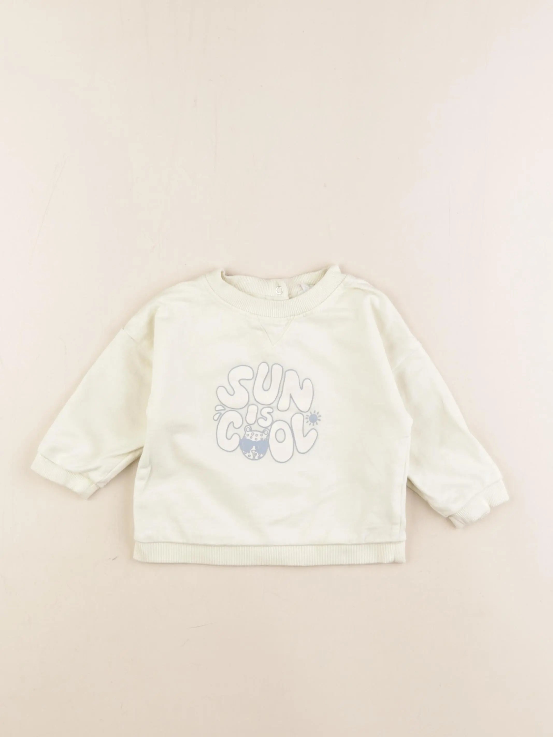Vertbaudet - sweat jaune - 9 mois