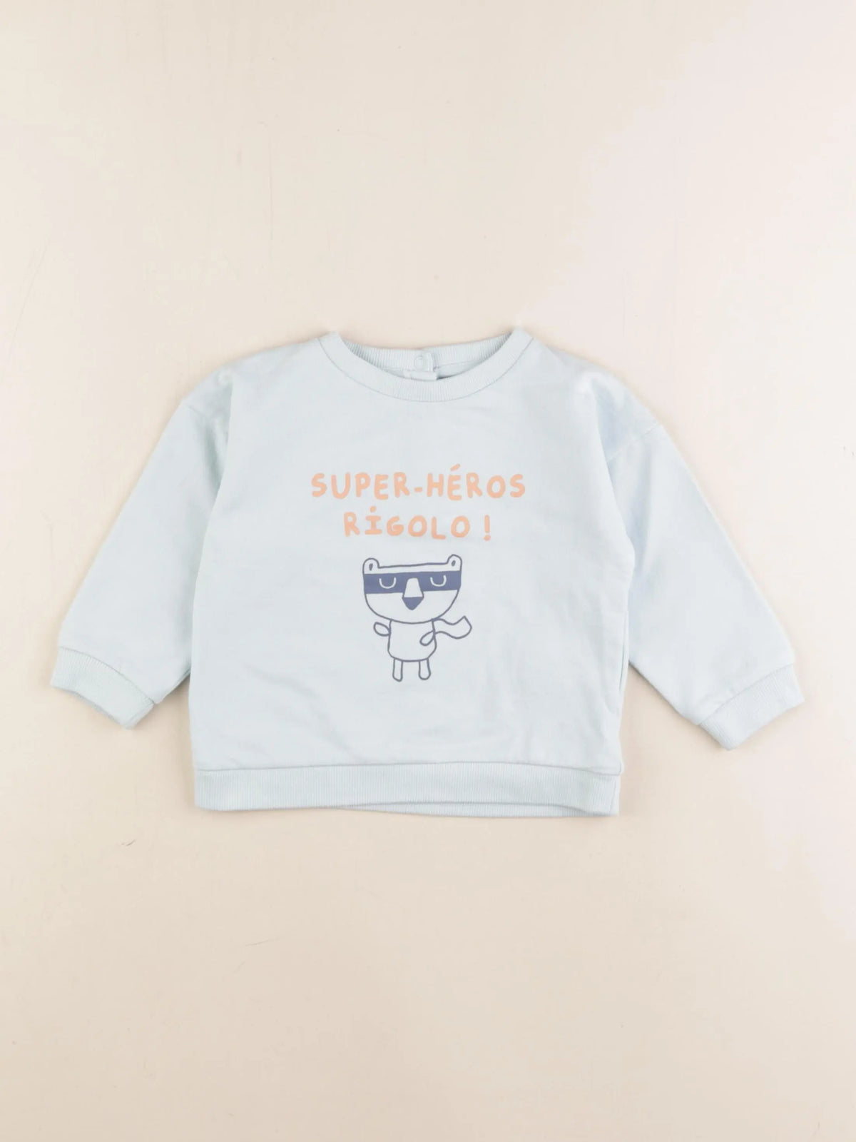 Vertbaudet - sweat bleu - 18 mois