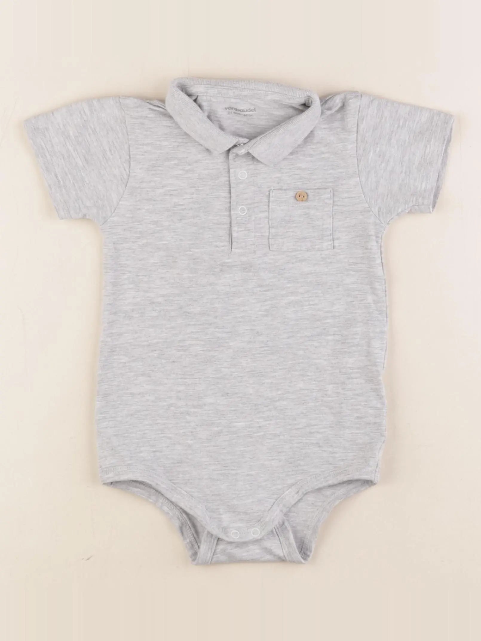 Vertbaudet - body à col gris - 24 mois