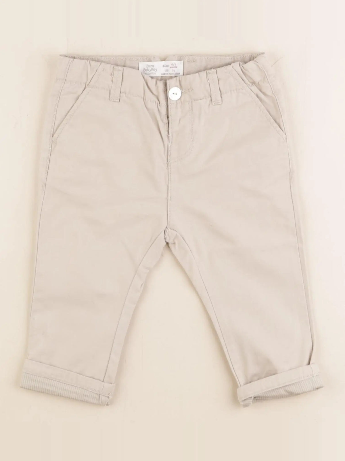 Zara - pantalon beige - 6/9 mois