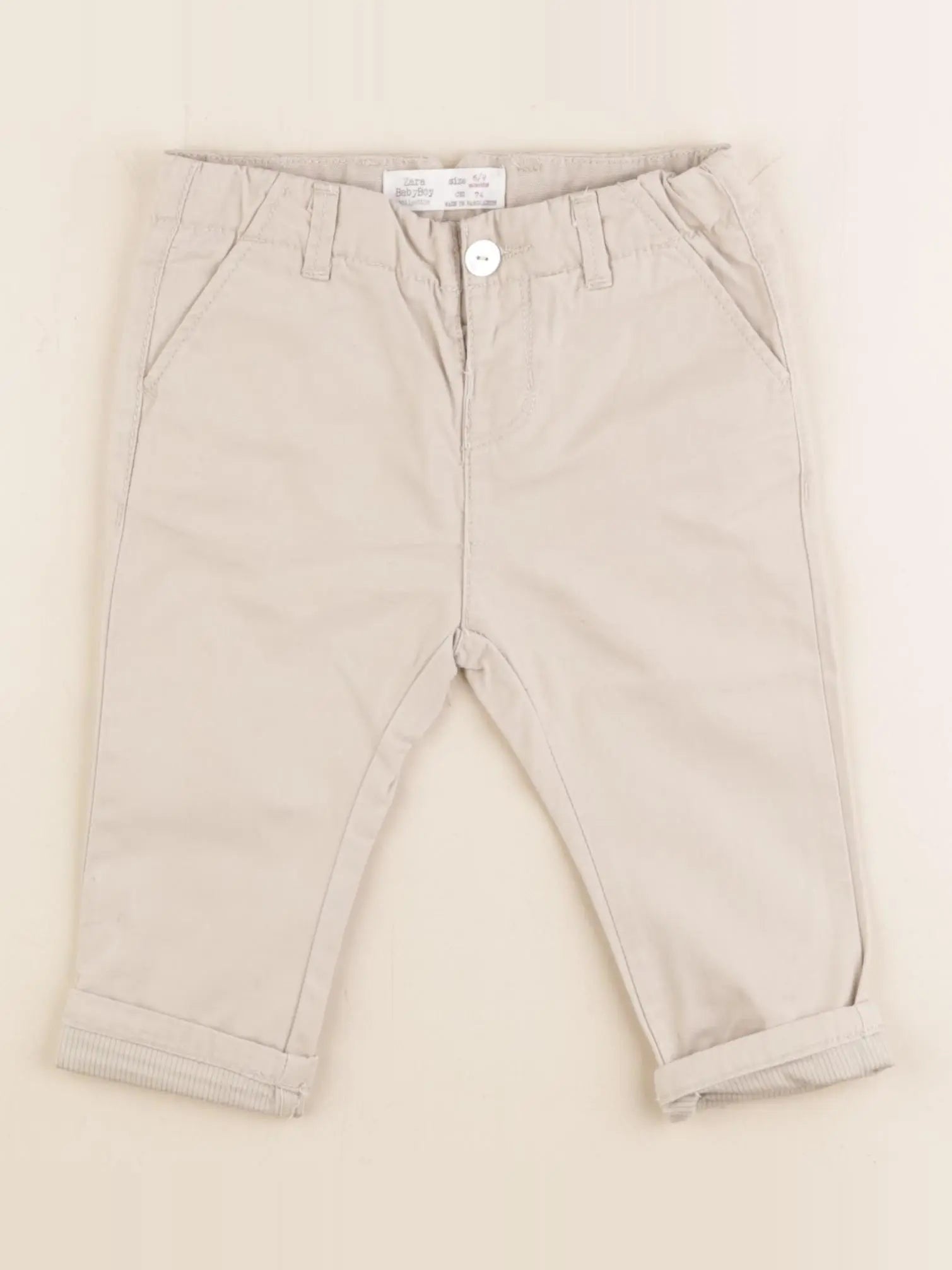 Zara - pantalon beige - 6/9 mois