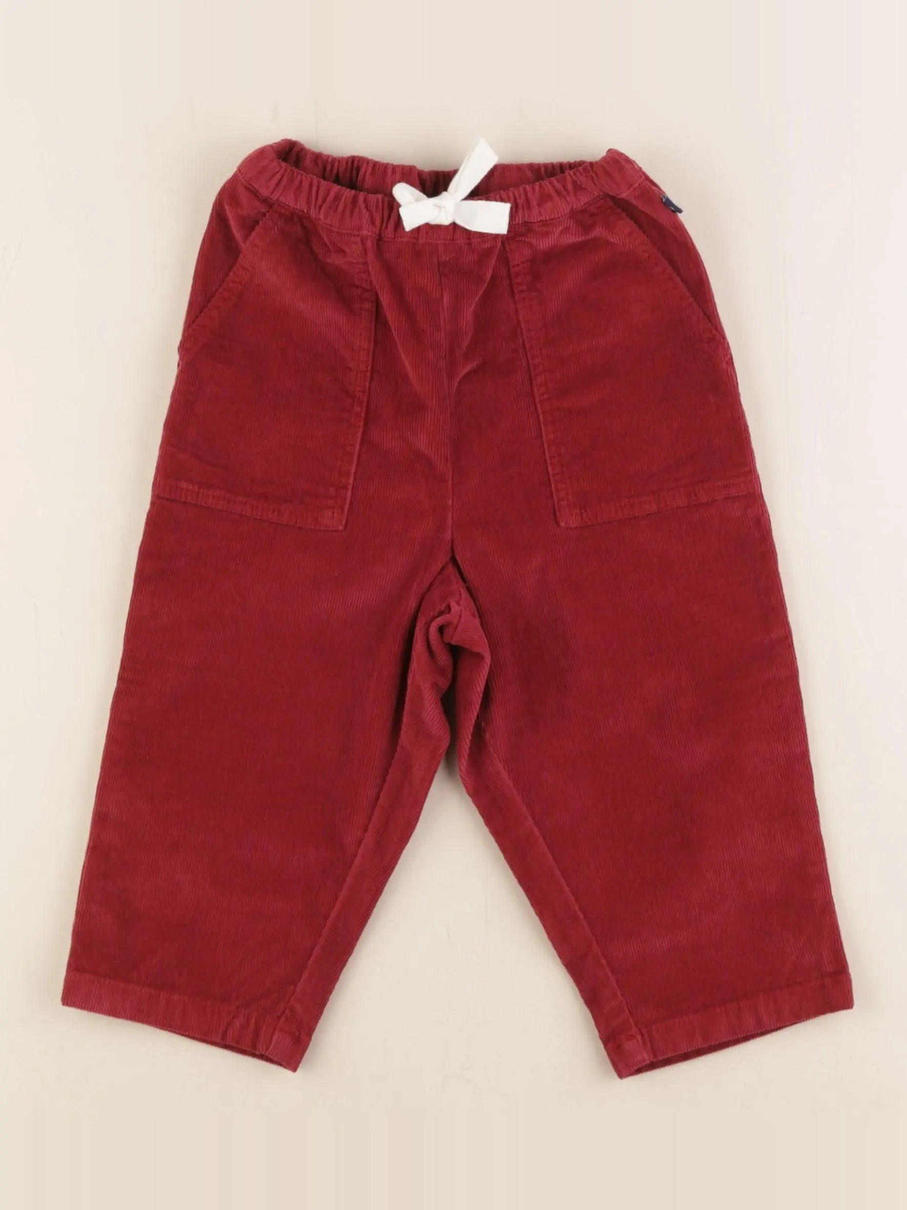 Petit Bateau - pantalon rouge - 24 mois