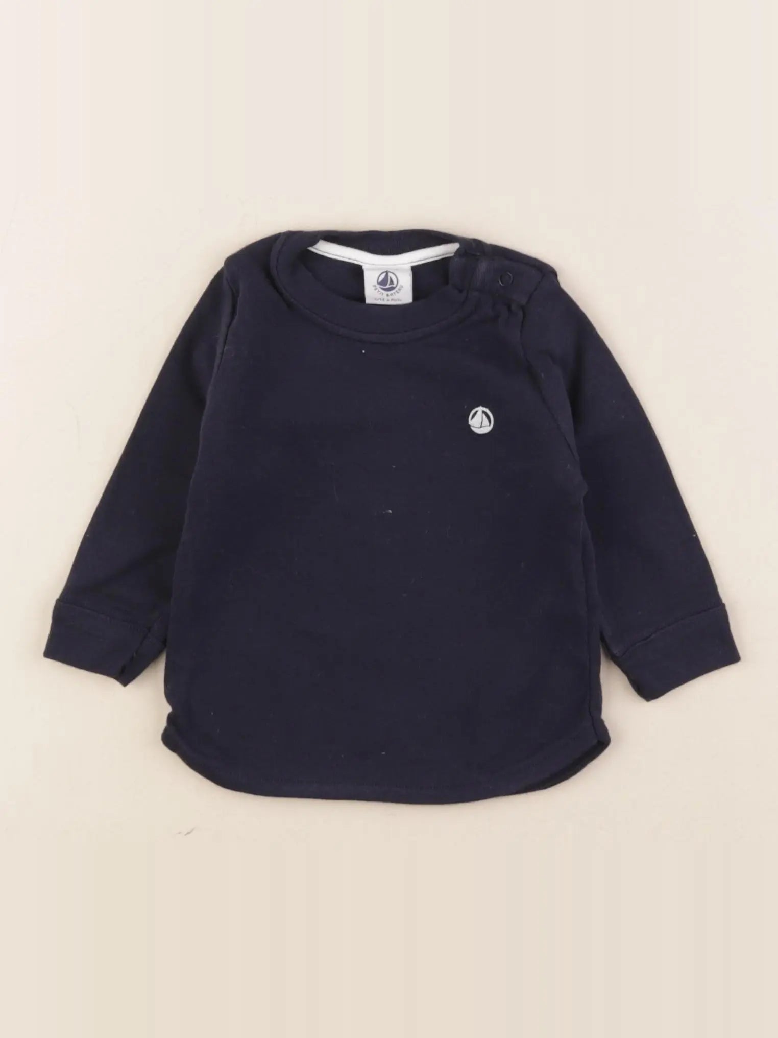 Petit Bateau - tee-shirt bleu - 6 mois