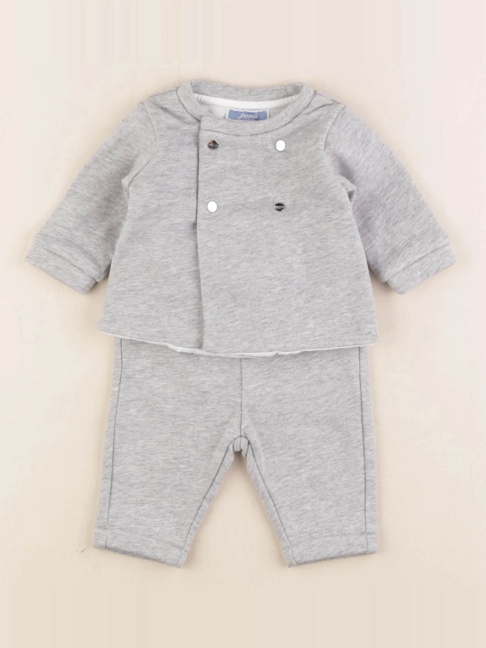 Jacadi - ensemble gris - 3 mois