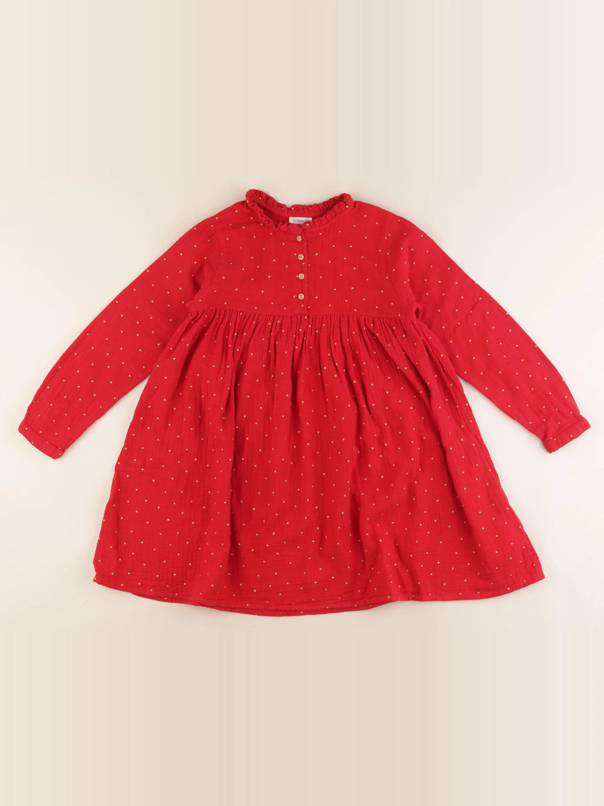 Vertbaudet - robe rouge - 8 ans