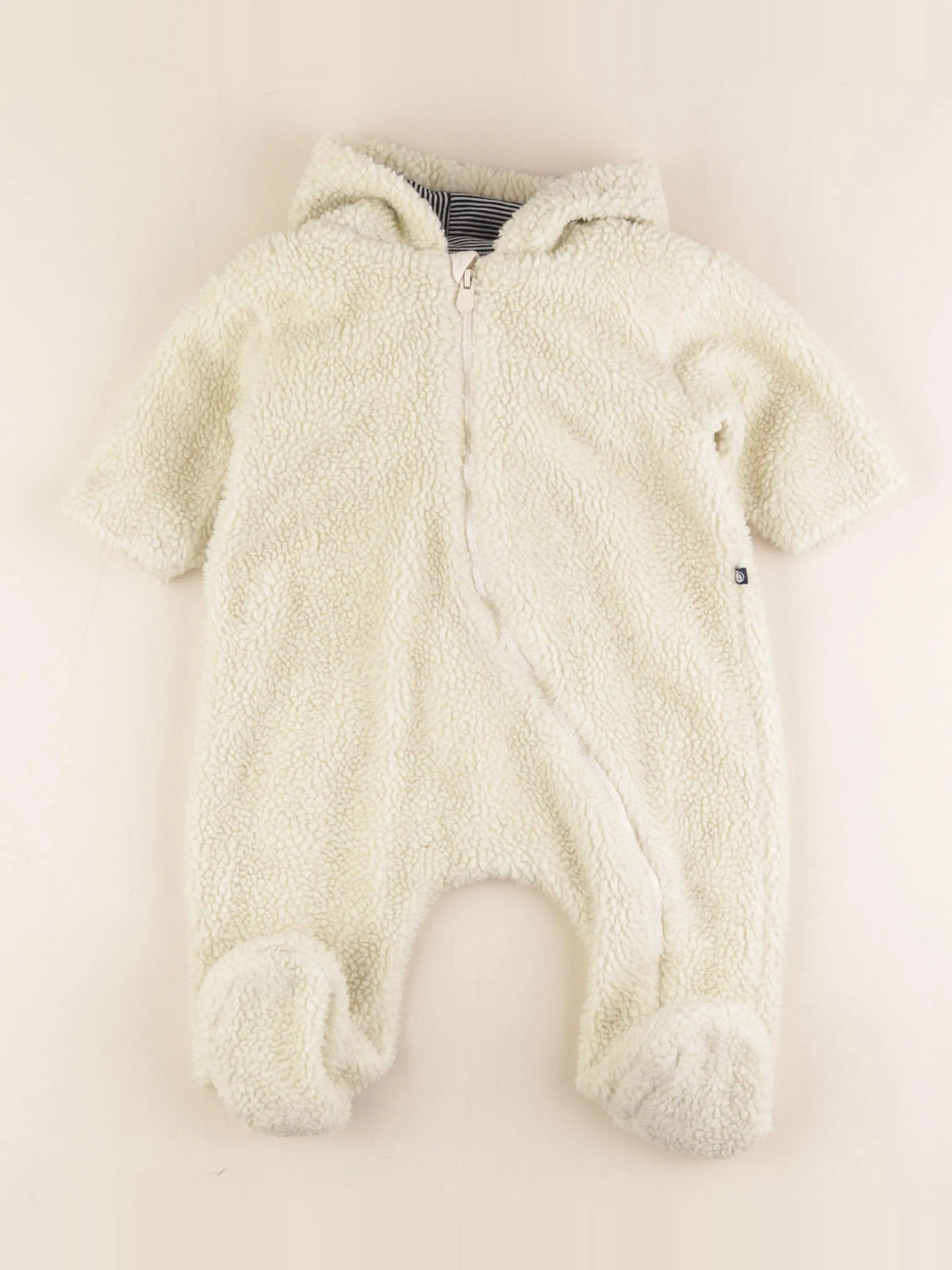 Petit Bateau - combi-pilote beige - 12 mois