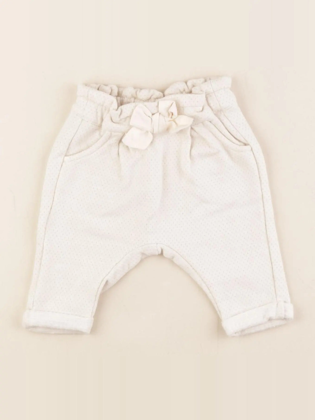 Tape à l'oeil - pantalon doublé beige, or - 3 mois