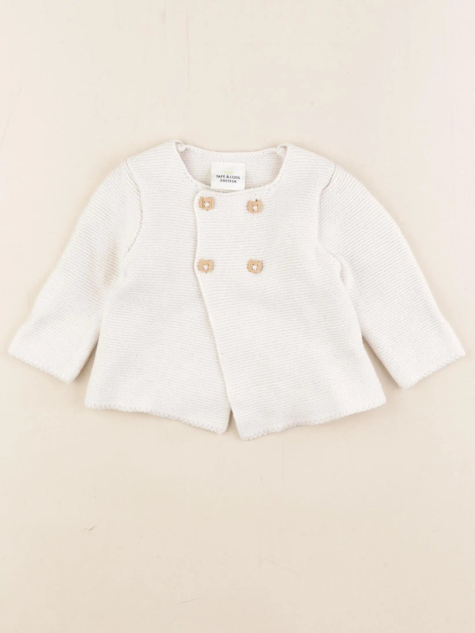 Tape à l'oeil - gilet beige - 3 mois