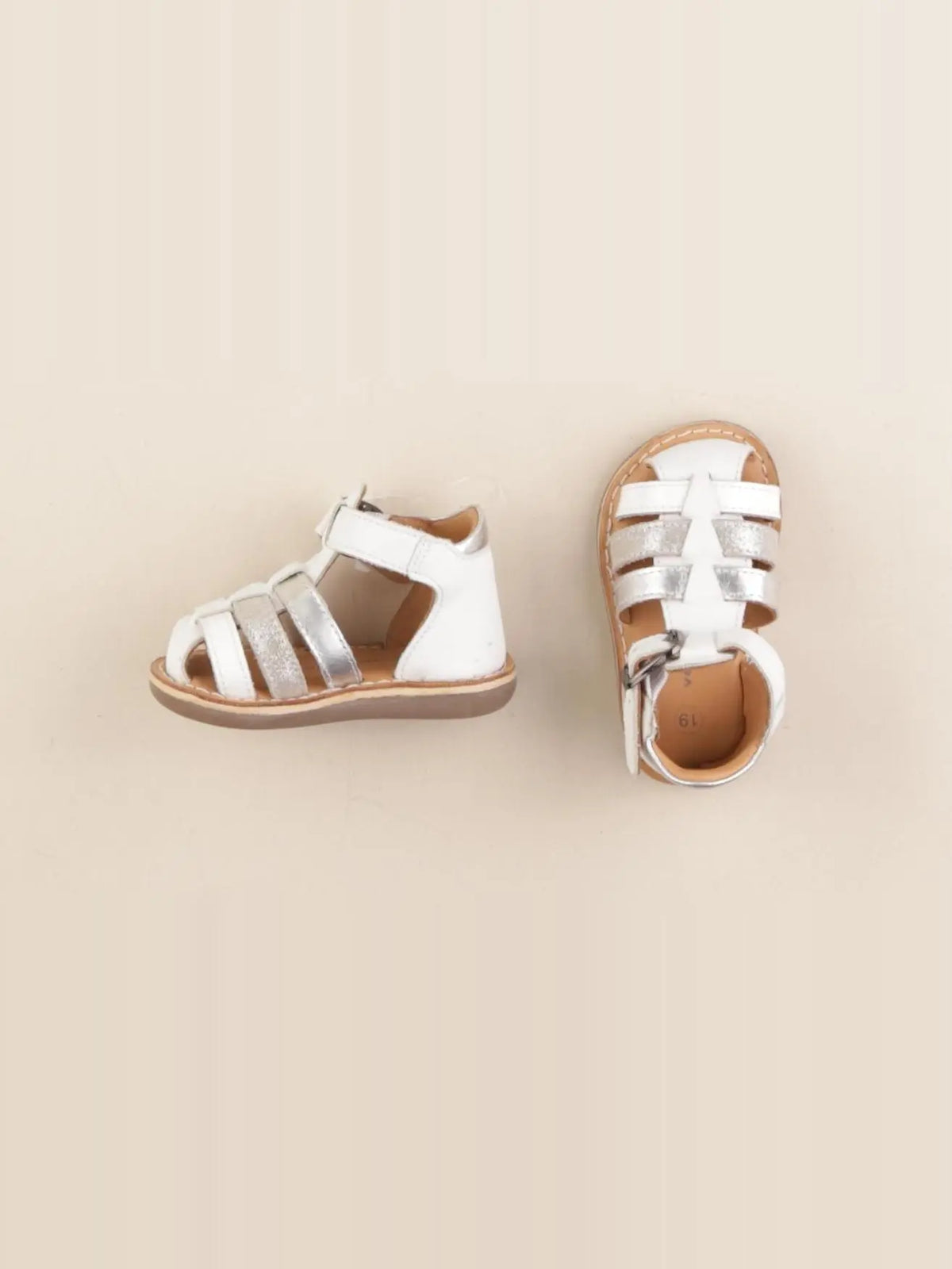 Vertbaudet - sandales blanc - pointure 19