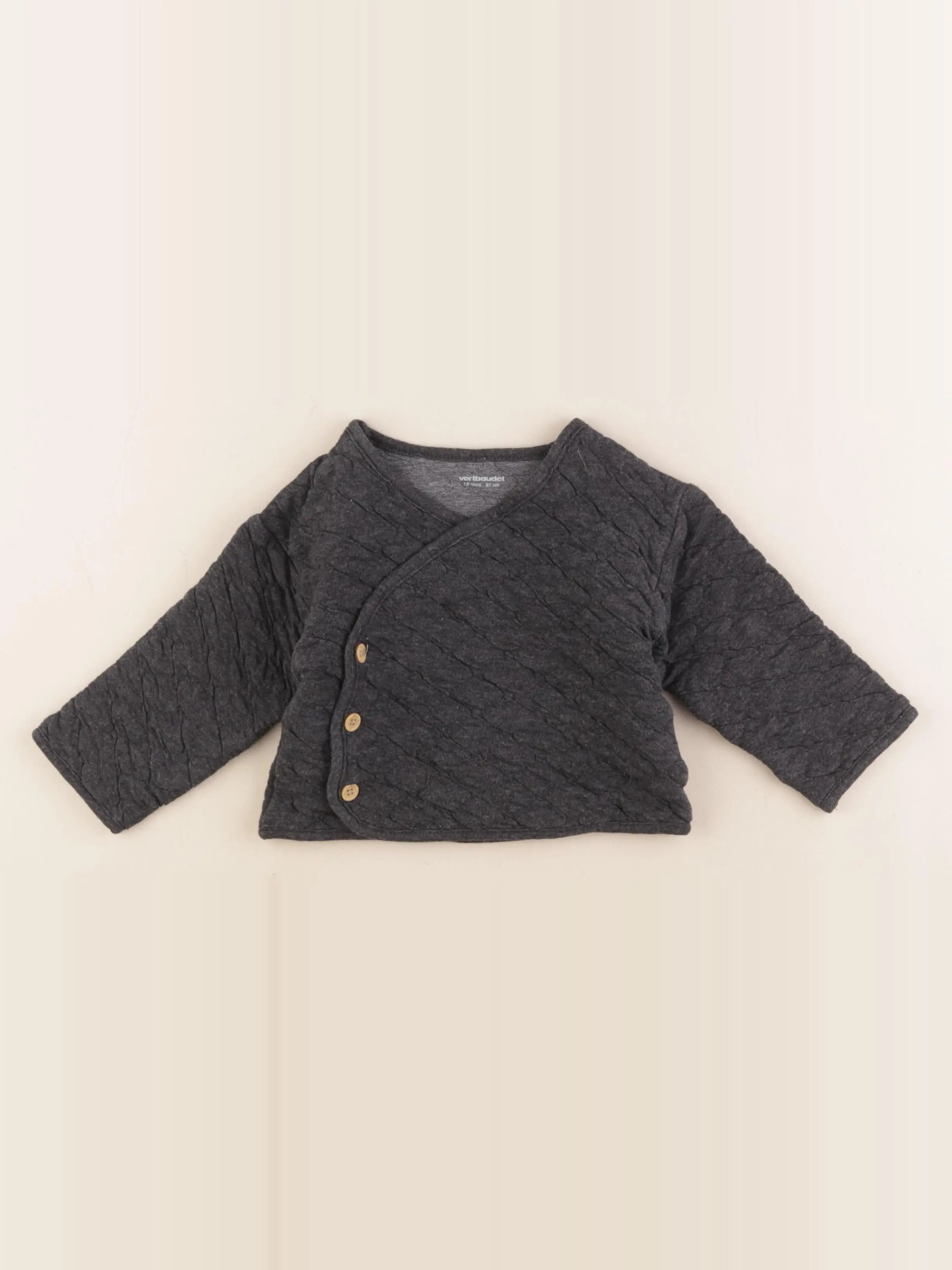 Vertbaudet - veste gris - 18 mois