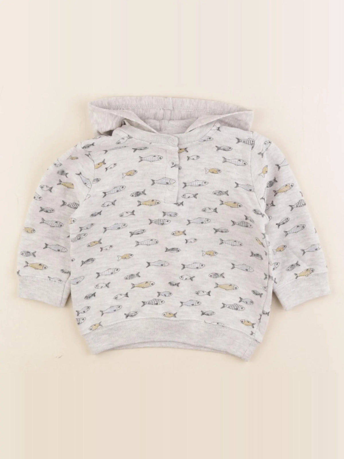 Petit Bateau - sweat gris - 12 mois