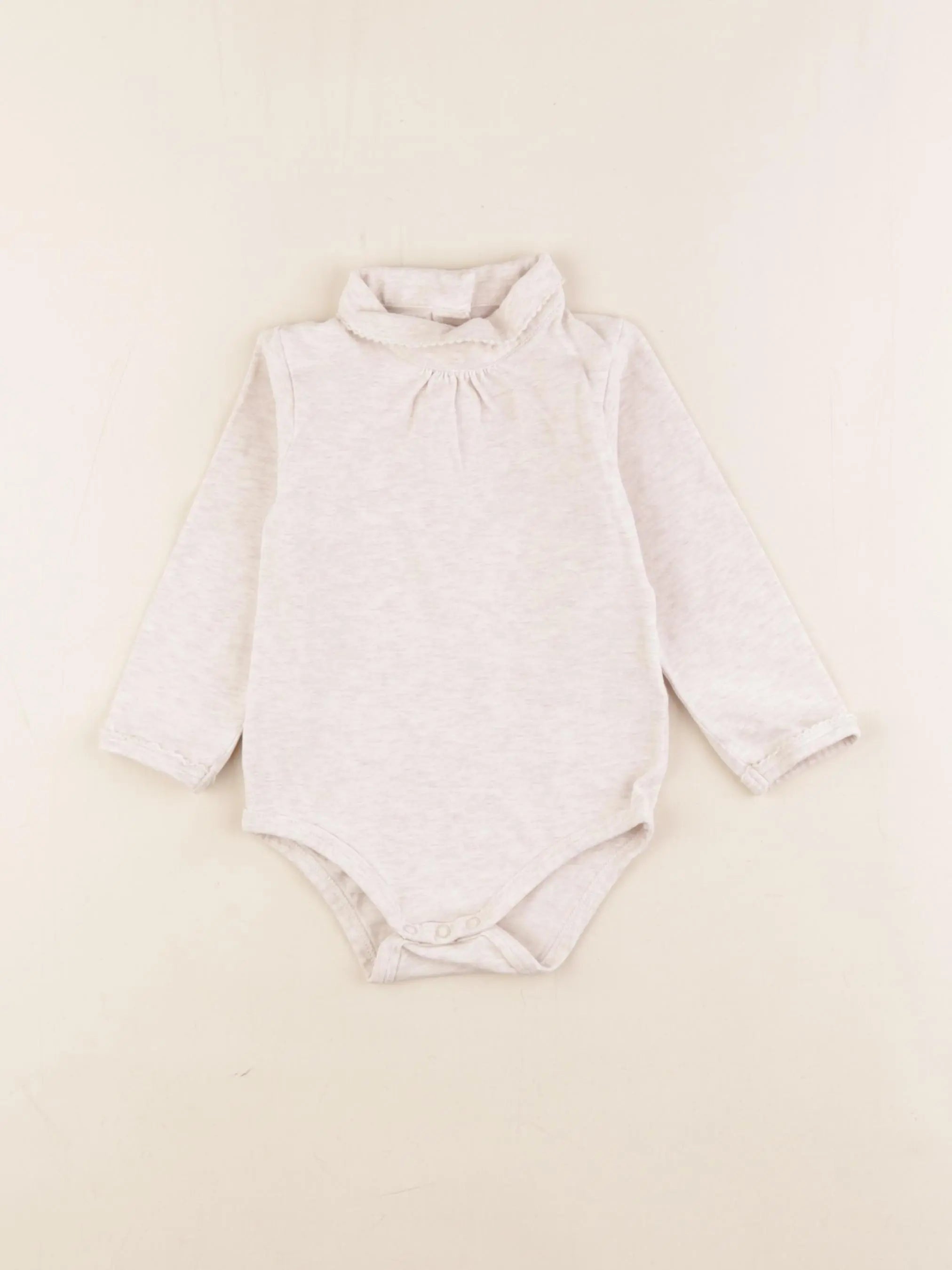 Vertbaudet - body à col beige - 18 mois