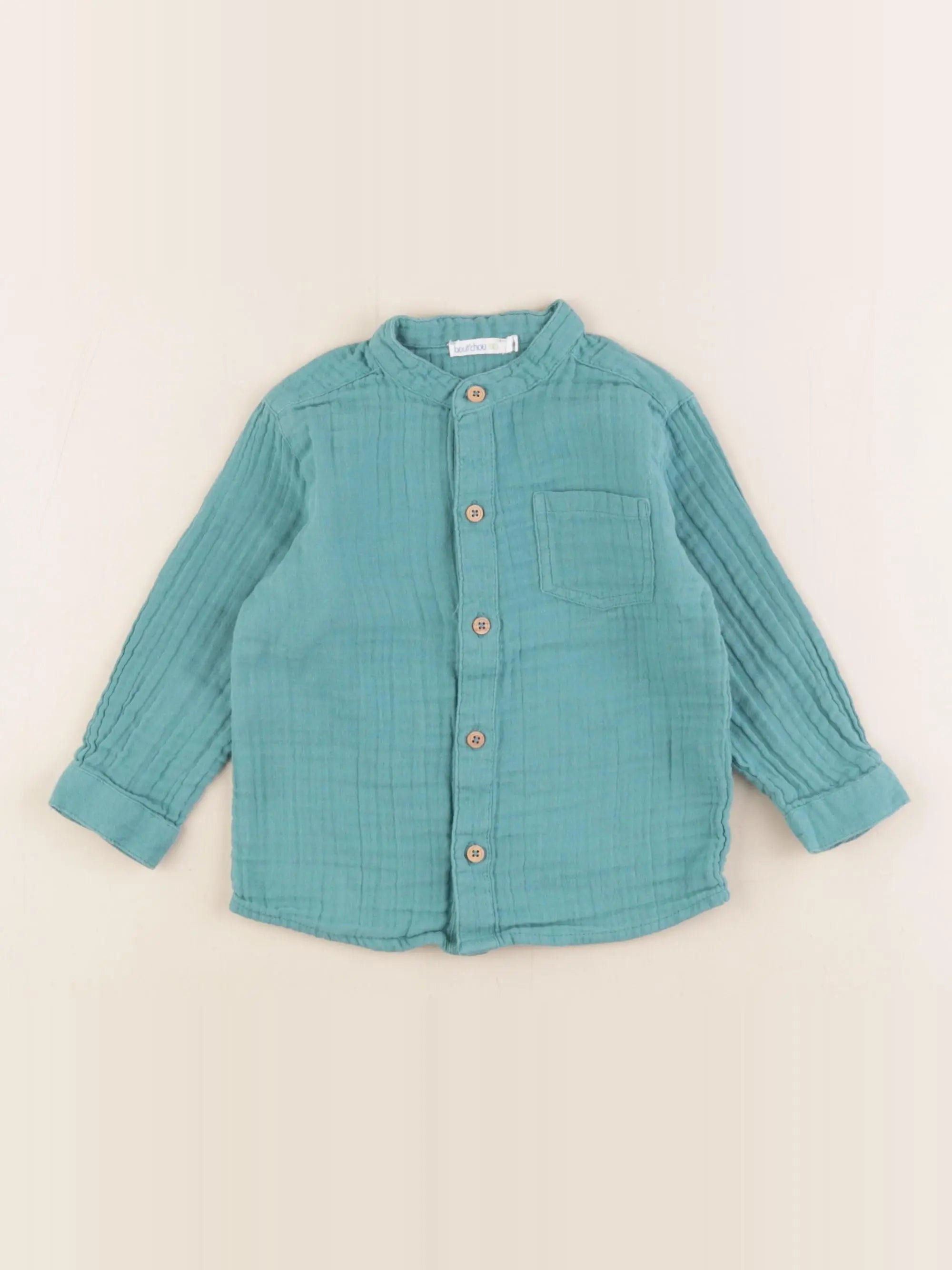 Boutchou - chemise vert - 12 mois